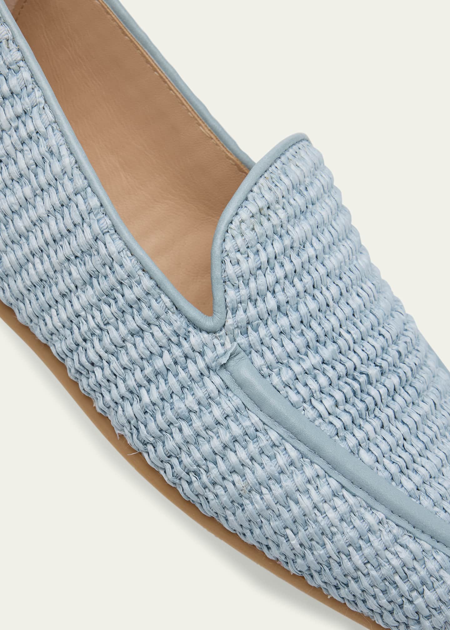 Stuart Weitzman Lee Woven Raffia Slip-On Loafers - Bergdorf