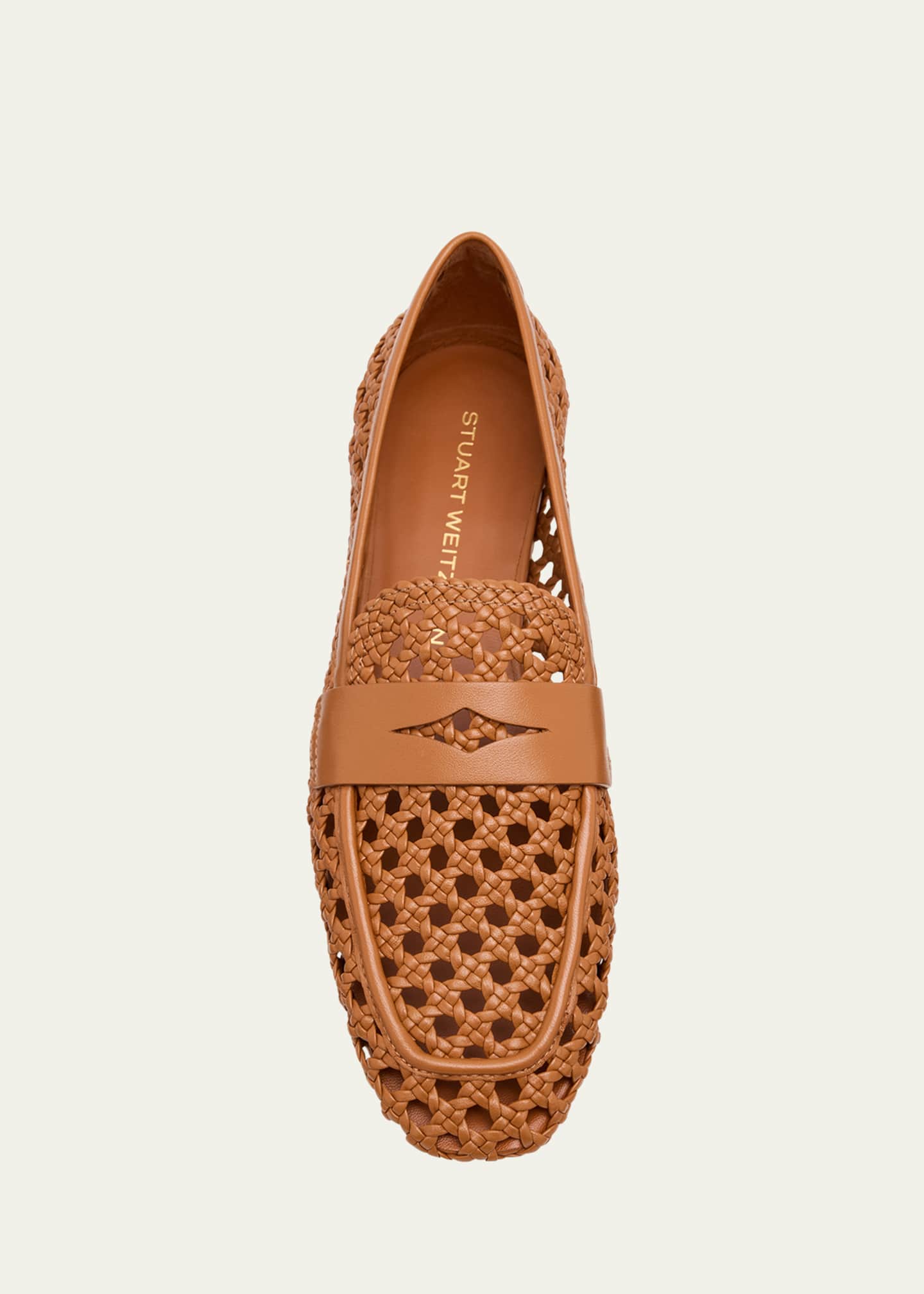 Stuart Weitzman Tea Woven Leather Loafers Image 6 of 6