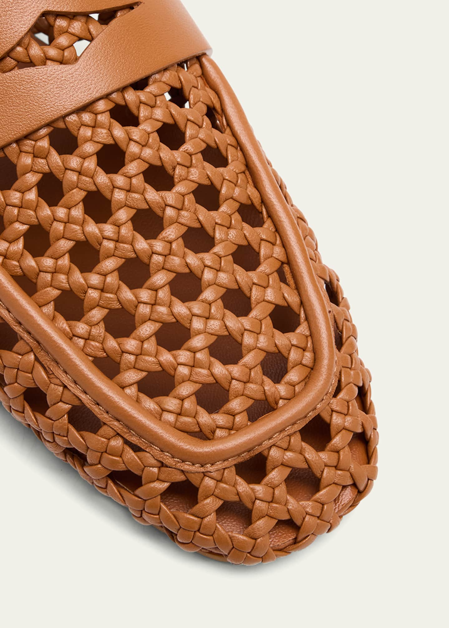 Stuart Weitzman Tea Woven Leather Loafers Image 5 of 6