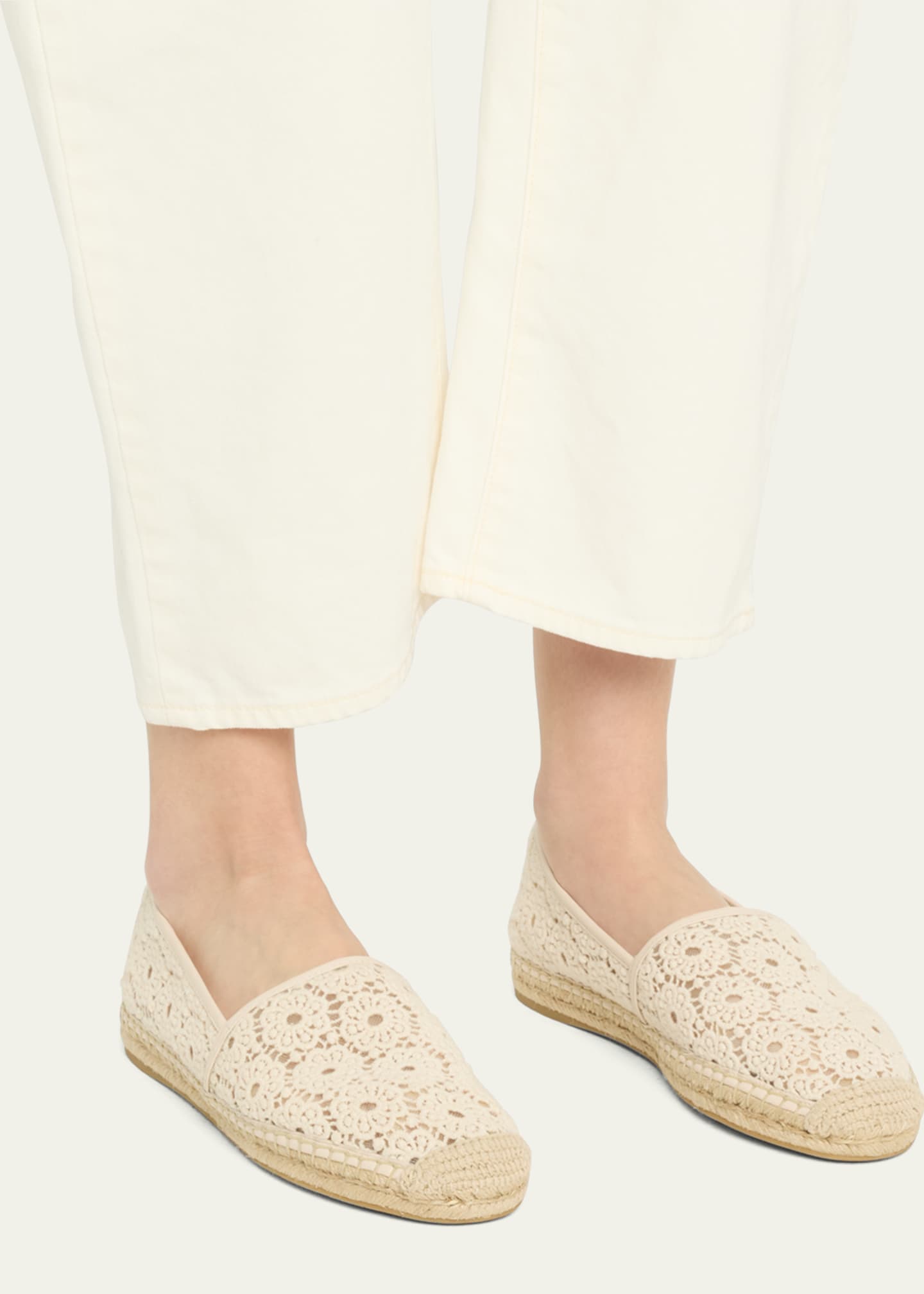 Stuart Weitzman Bareitall Cotton Espadrille Loafers Image 2 of 6