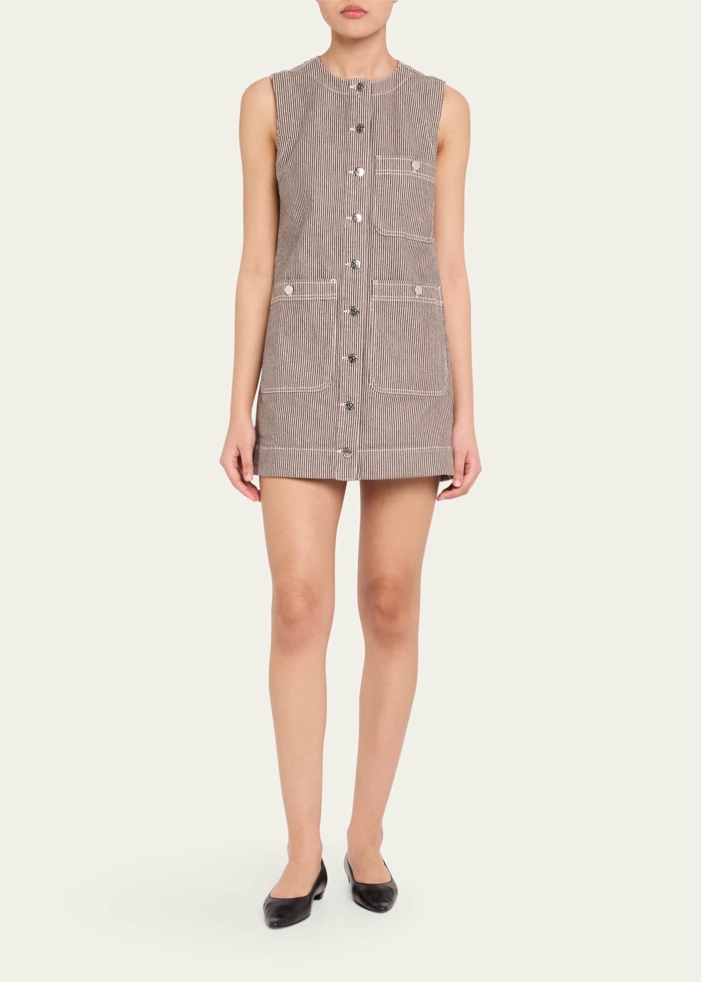 Veronica Beard Oakley Mini Striped Shift Dress Image 2 of 5