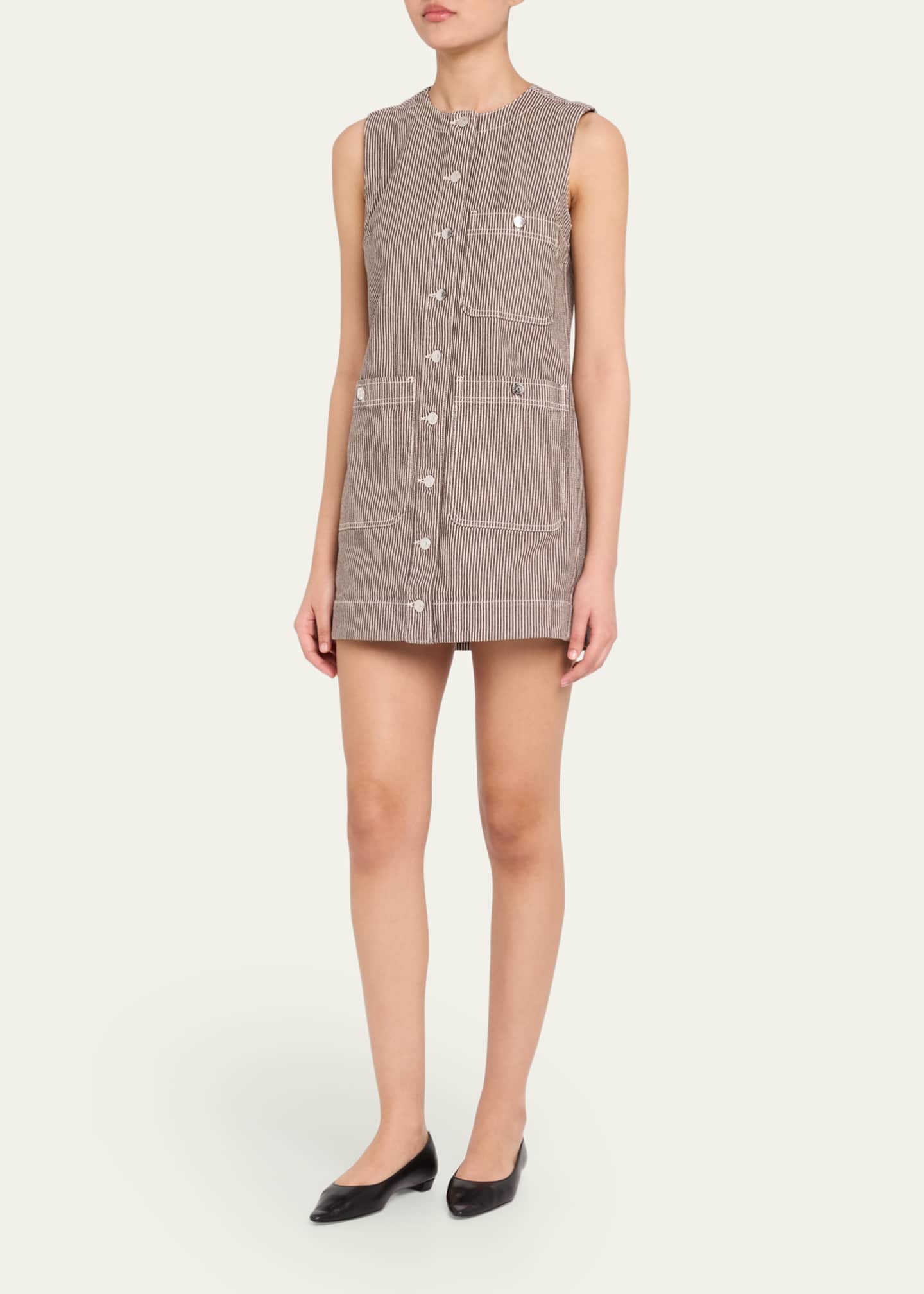Veronica Beard Oakley Mini Striped Shift Dress Image 4 of 5