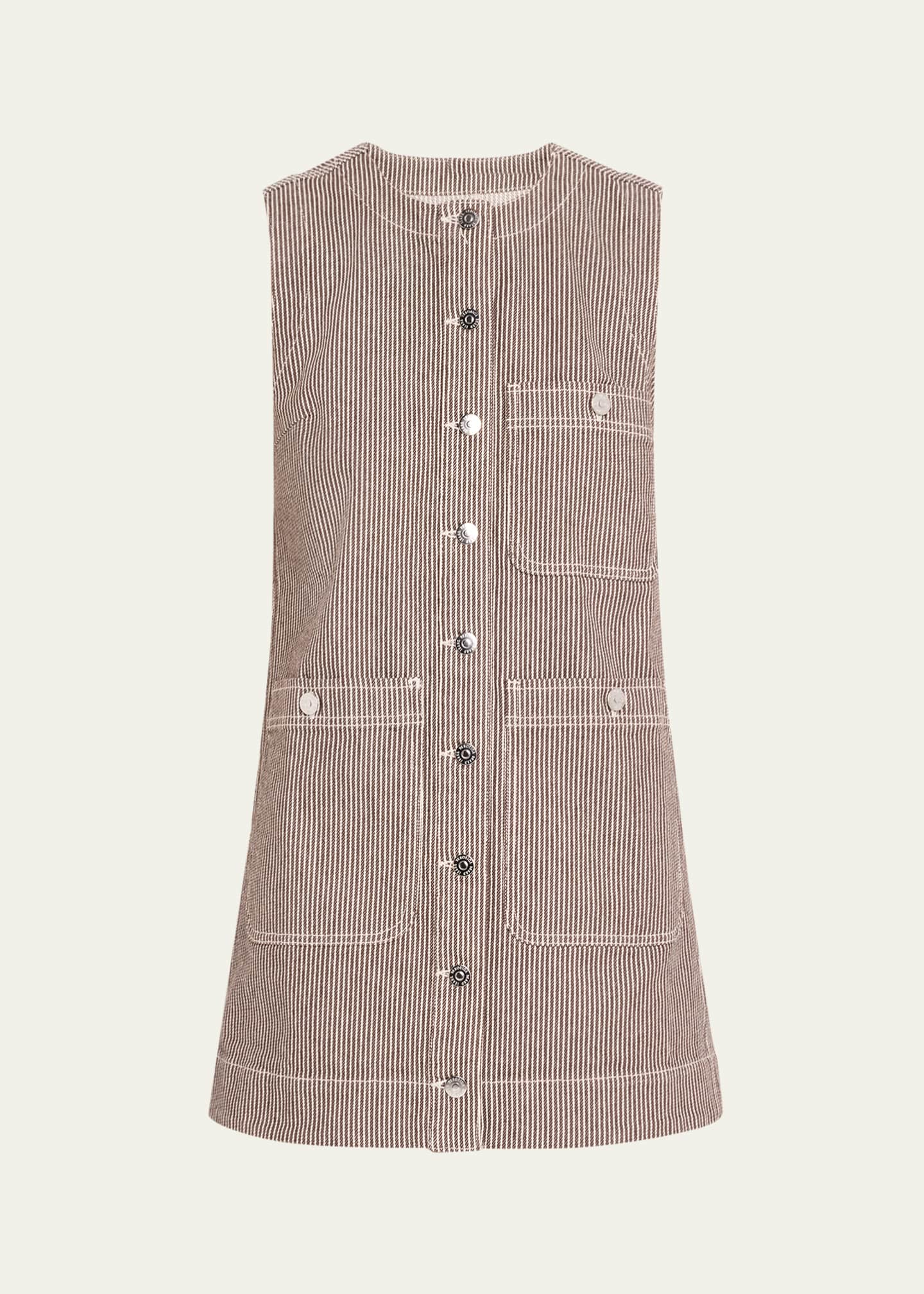 Veronica Beard Oakley Mini Striped Shift Dress Image 1 of 5