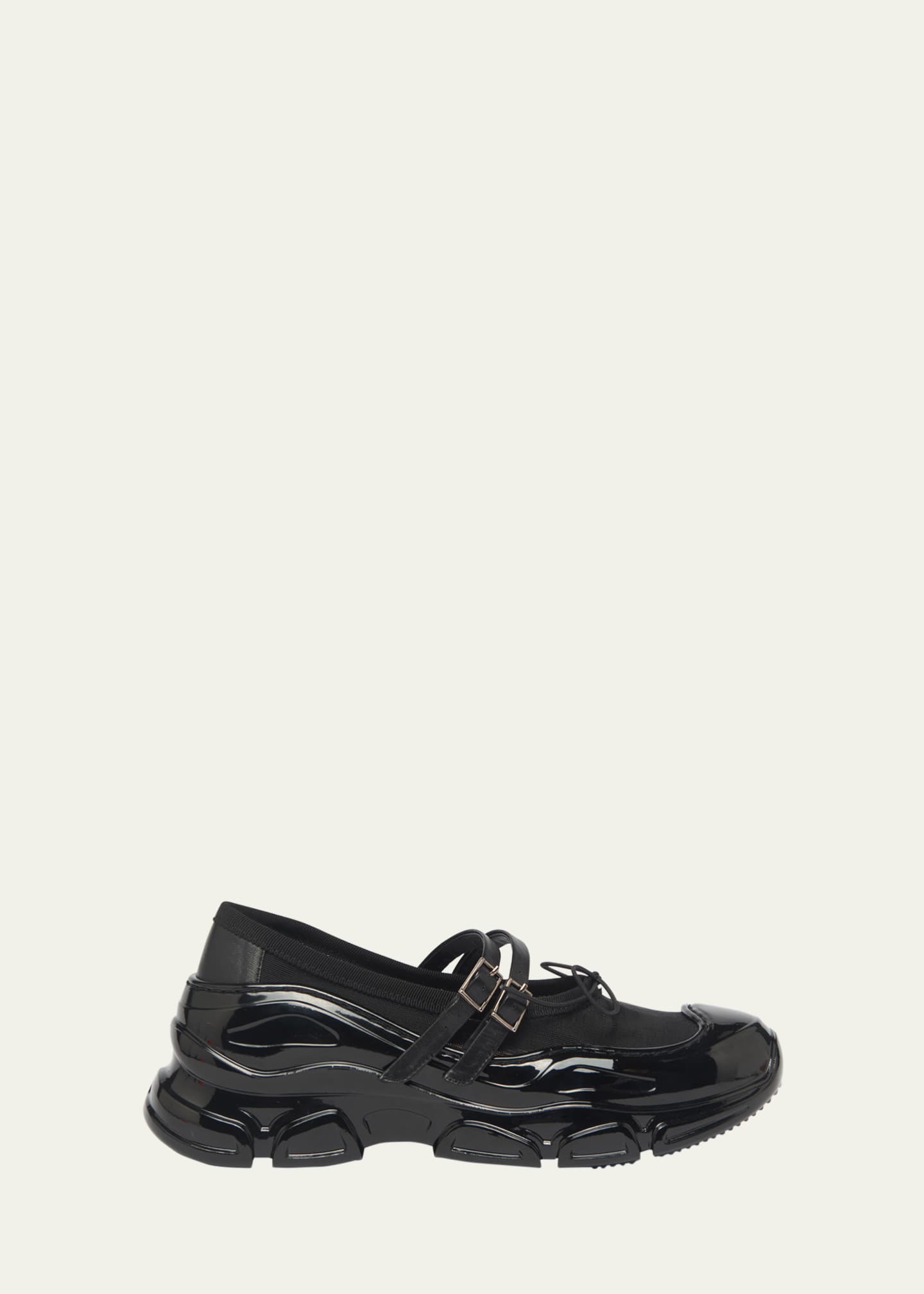 Simone Rocha Mesh Buckle Tracker Ballerina Sneakers