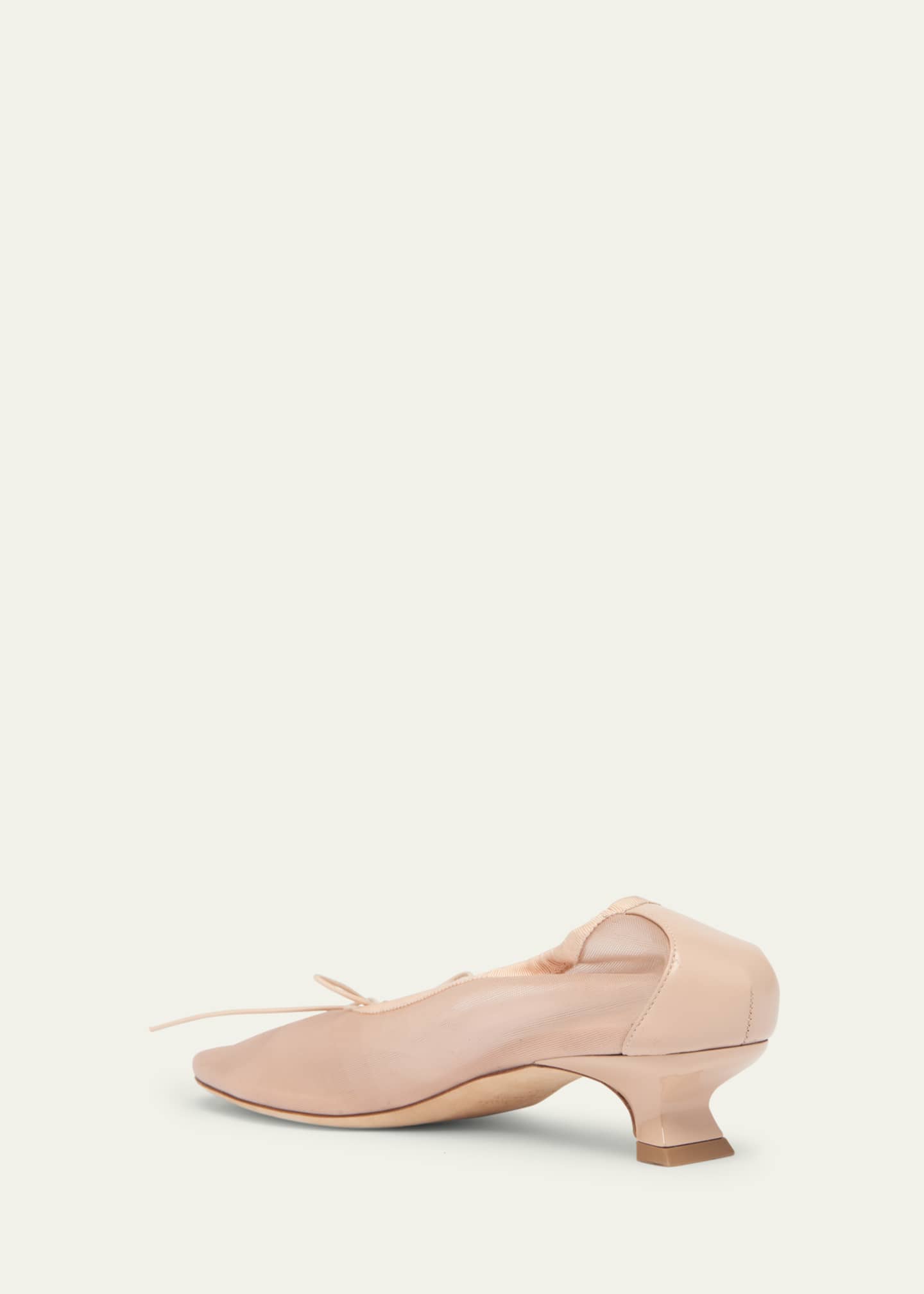 Simone Rocha Flower Embellished Mesh Ballerina Kitten Flats Image 4 of 6