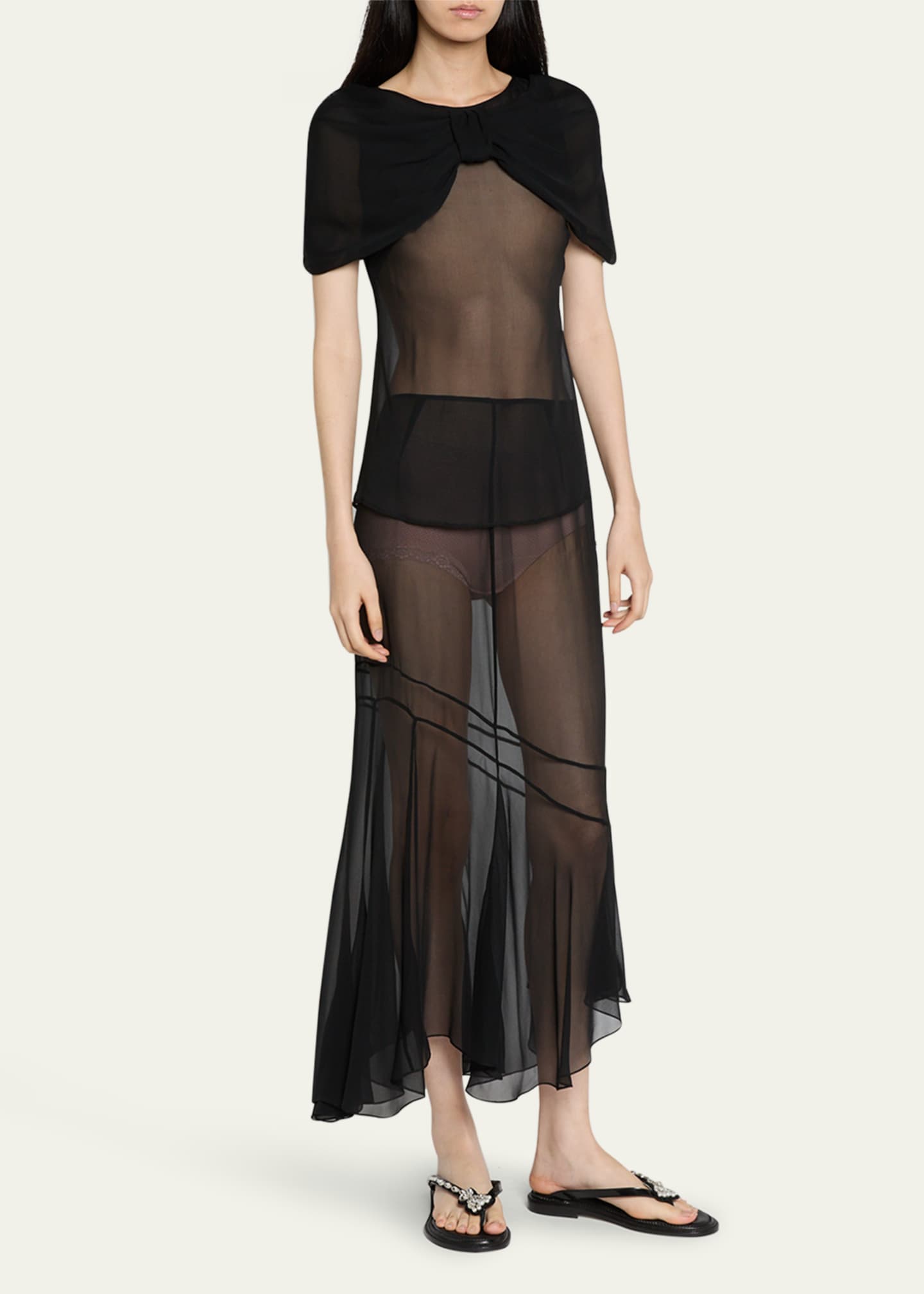 Simone Rocha Flower Embellished Thong Flat Sandals Image 3 of 6