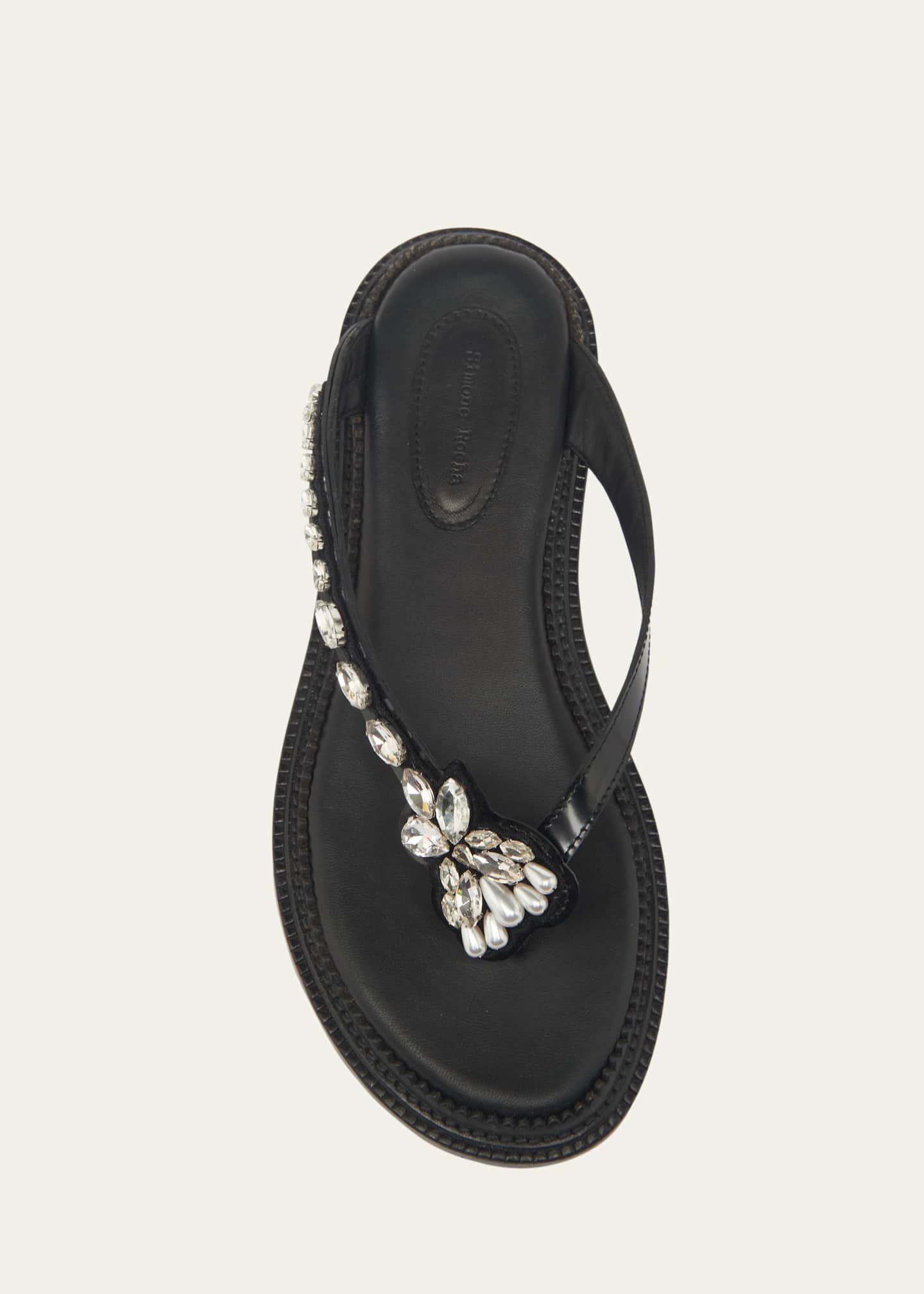 Simone Rocha Flower Embellished Thong Flat Sandals Image 6 of 6