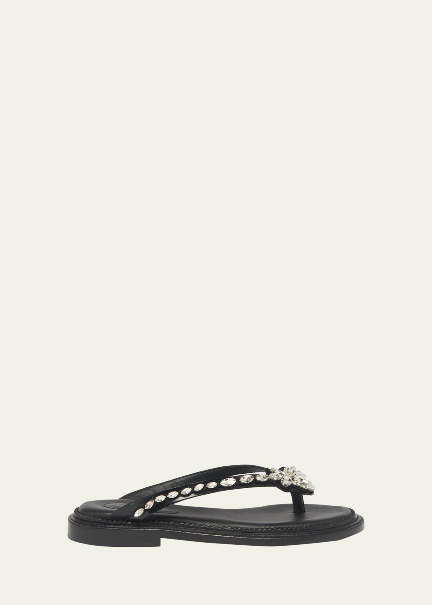 Simone Rocha Flower Embellished Thong Flat Sandals Image 1 of 6