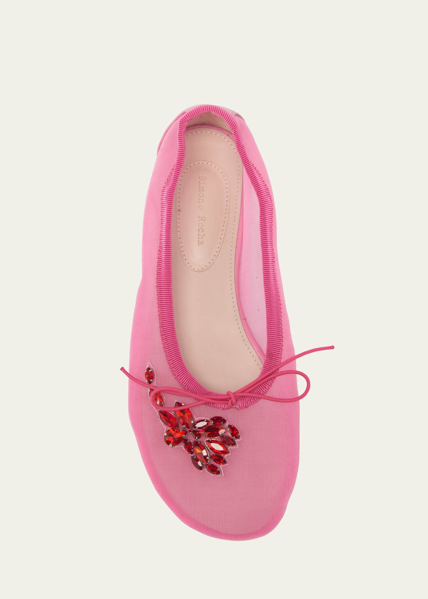 Simone Rocha Embellished Mesh Ballerina Flats Image 6 of 6