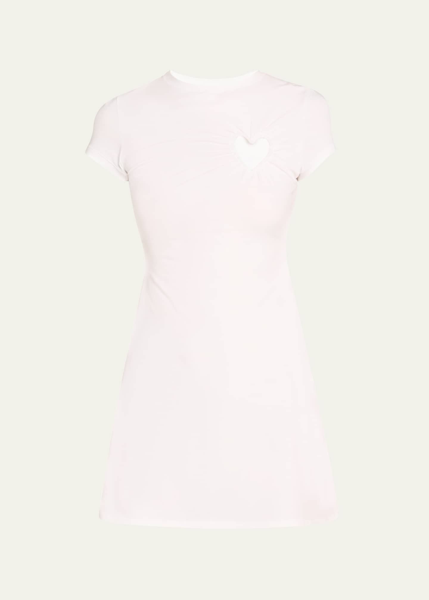 SKIMS Cotton Jersey Cutout Heart Mini Dress - Bergdorf Goodman