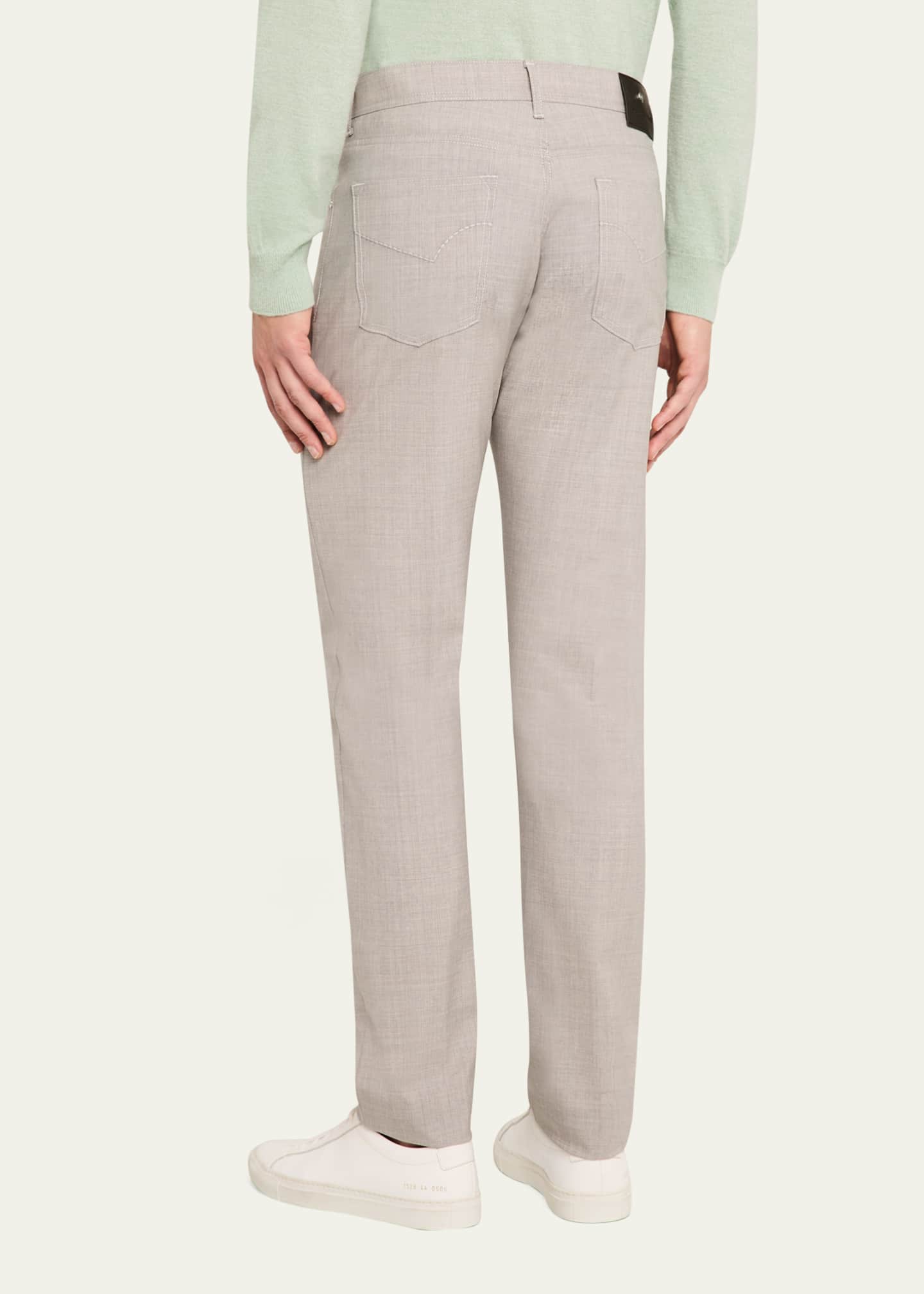 Marco Pescarolo Men's 130s Tropical Wool 5-Pocket Pants Image 3 of 5