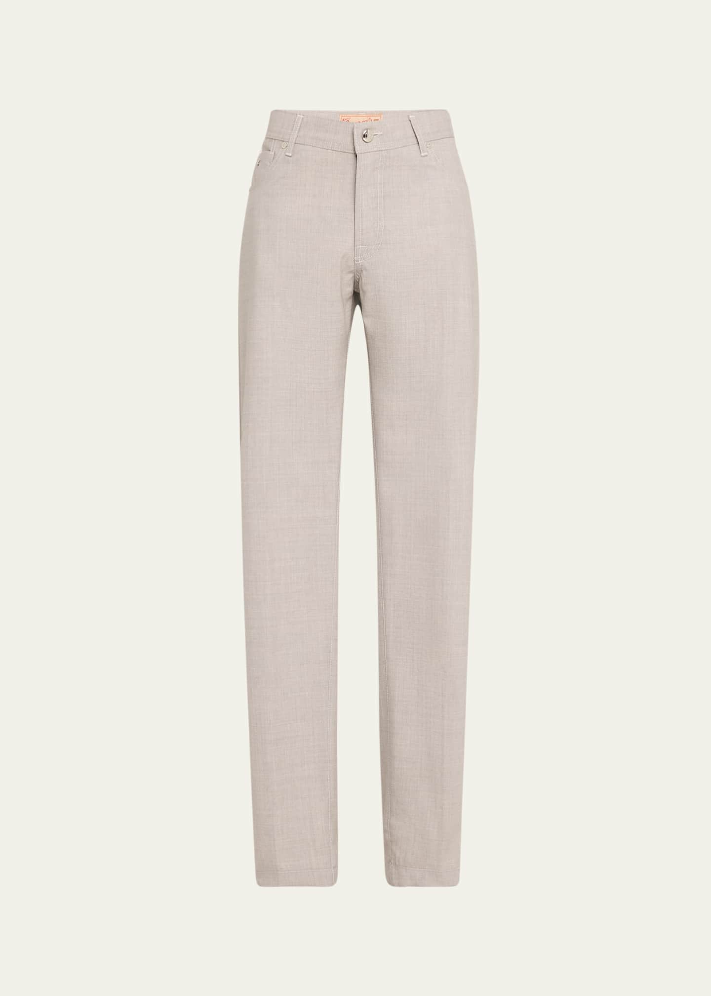 Marco Pescarolo Men's 130s Tropical Wool 5-Pocket Pants Image 1 of 5