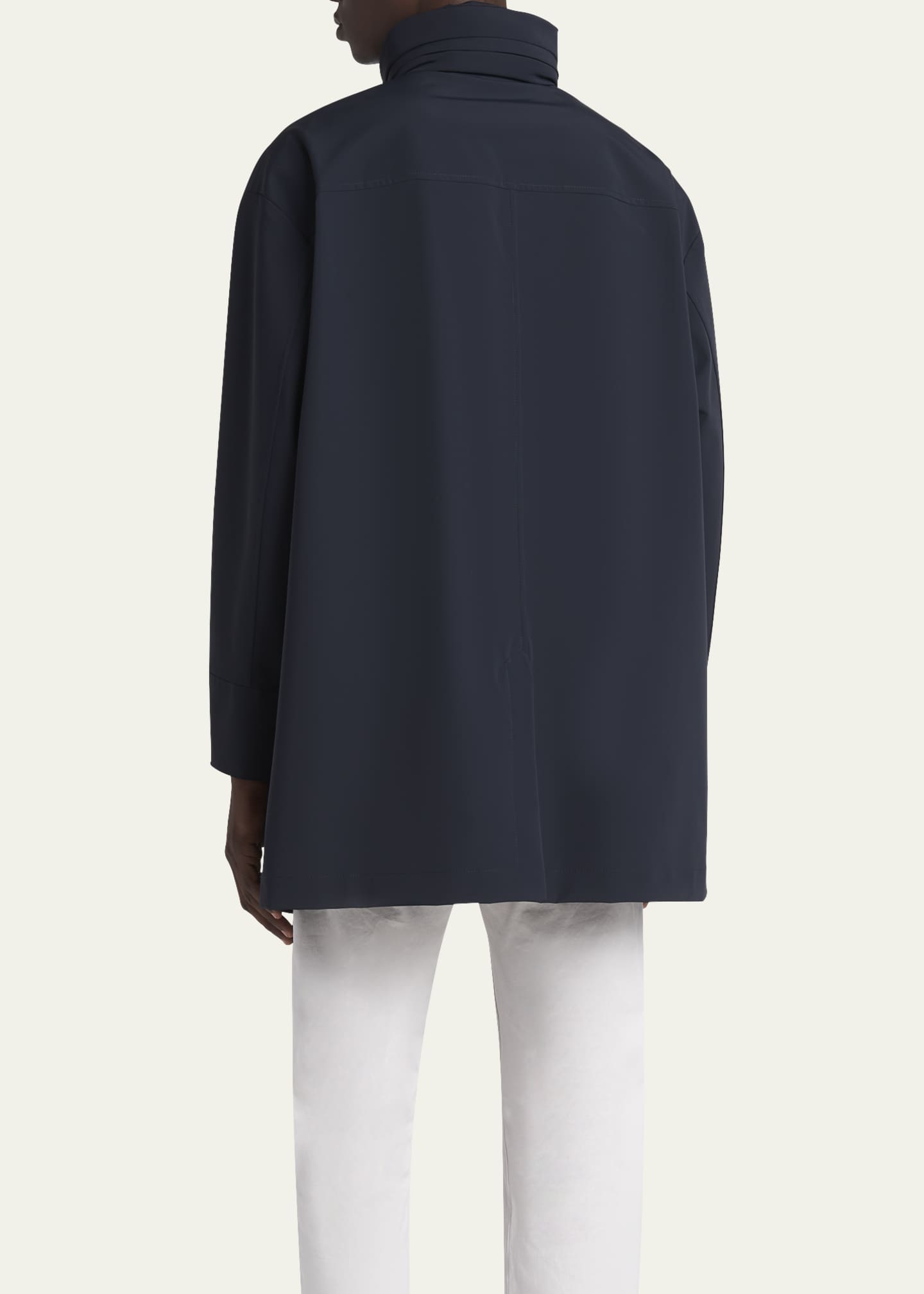 Giorgio Armani Men's Nylon Stretch Caban Coat Image 3 of 5