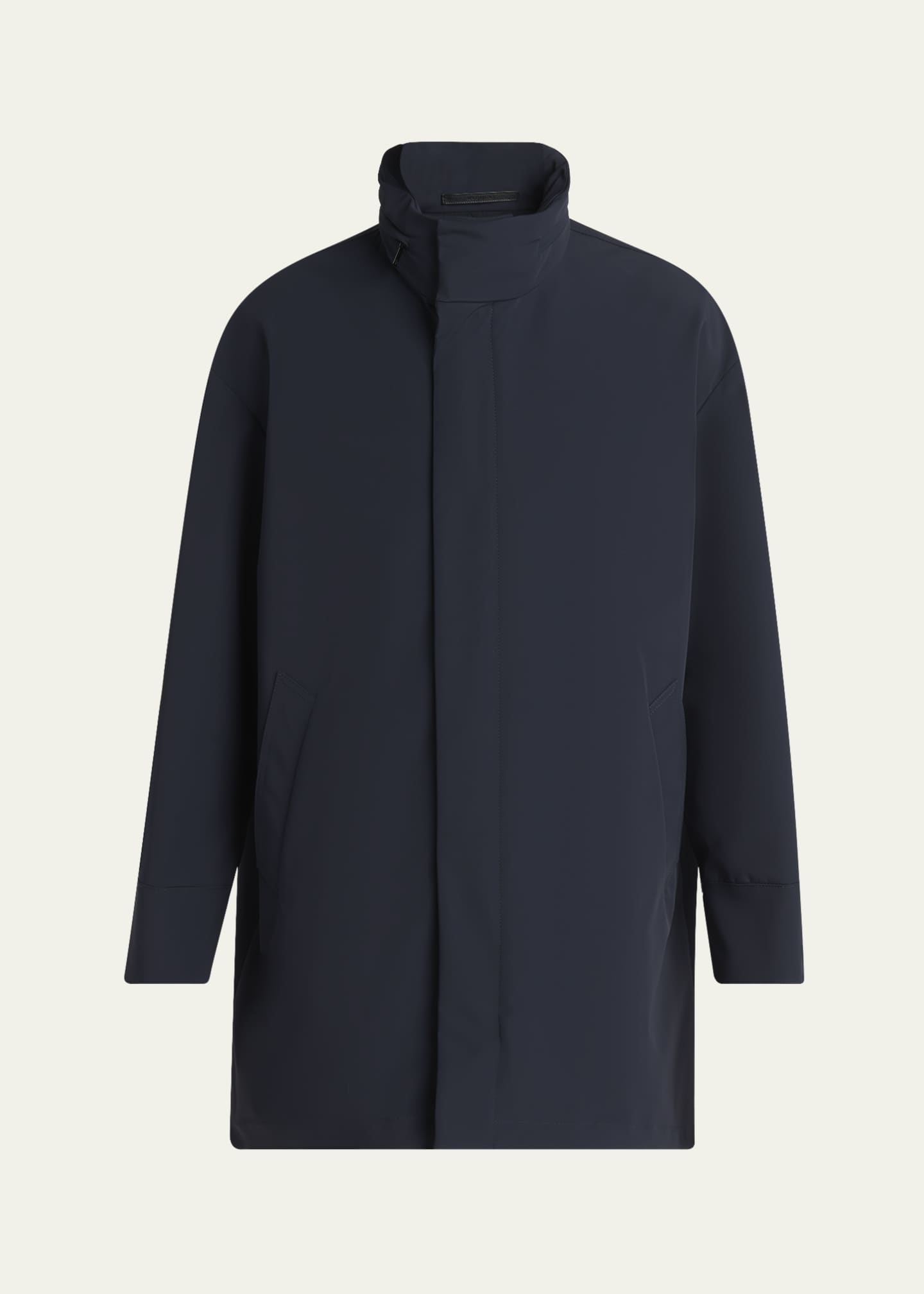 Giorgio Armani Men's Nylon Stretch Caban Coat Image 1 of 5