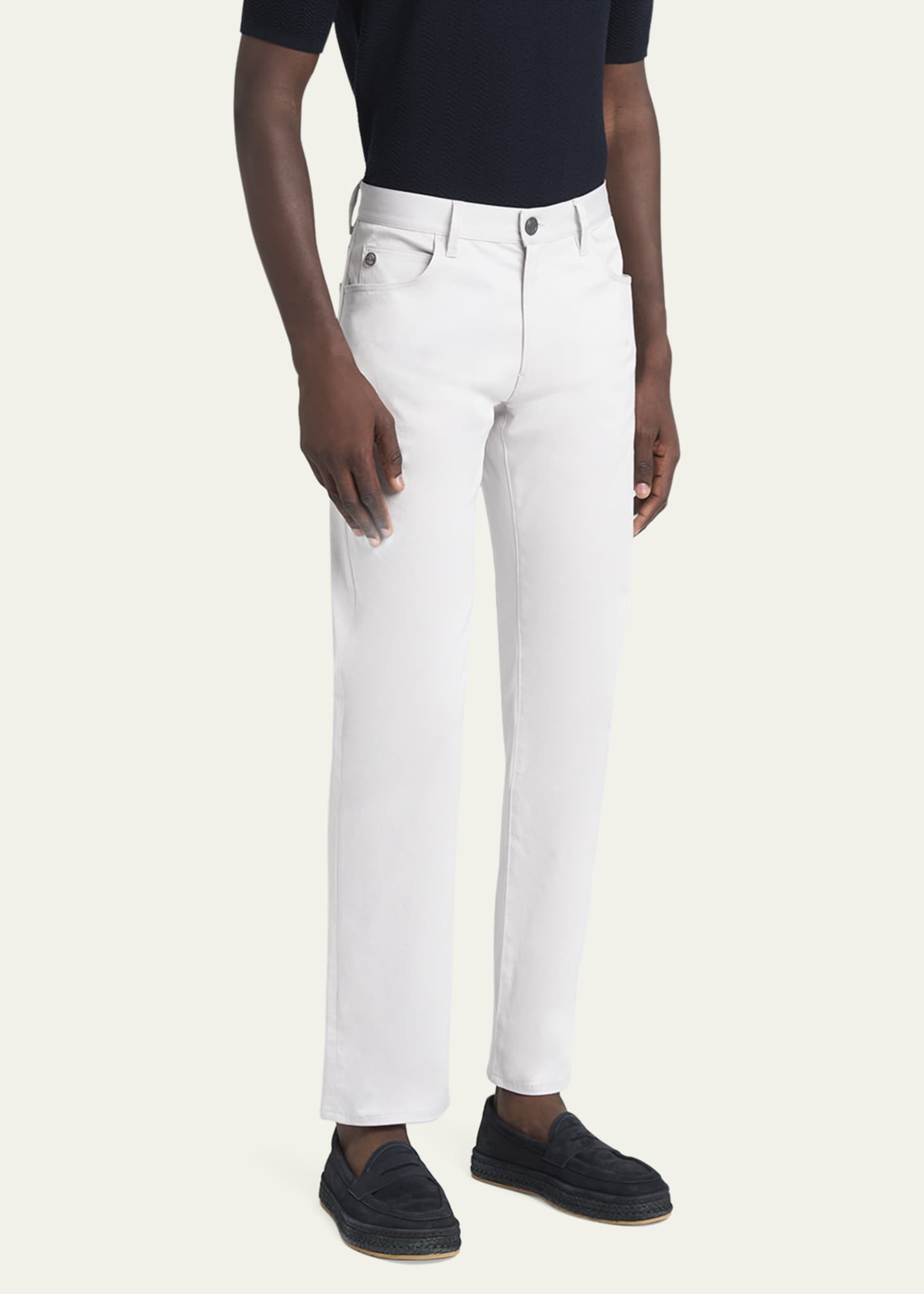 Giorgio Armani Men's 5-Pocket Stretch Cotton Pants - Bergdorf Goodman