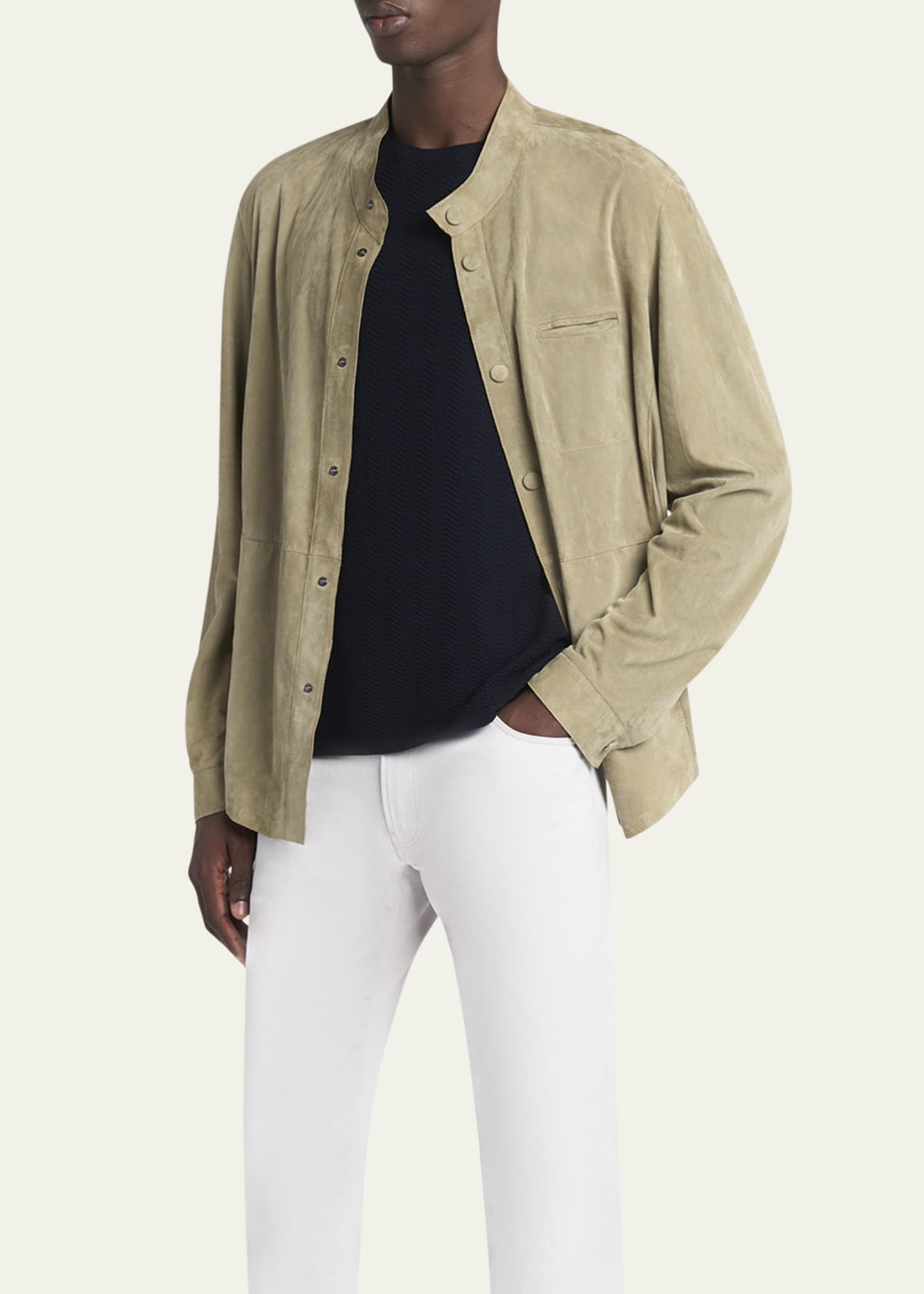 Giorgio Armani Men's Suede Overshirt Image 4 of 5