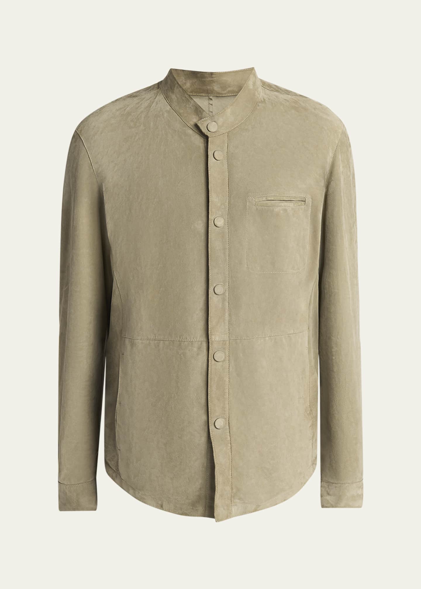 Giorgio Armani Men's Suede Overshirt Image 1 of 5