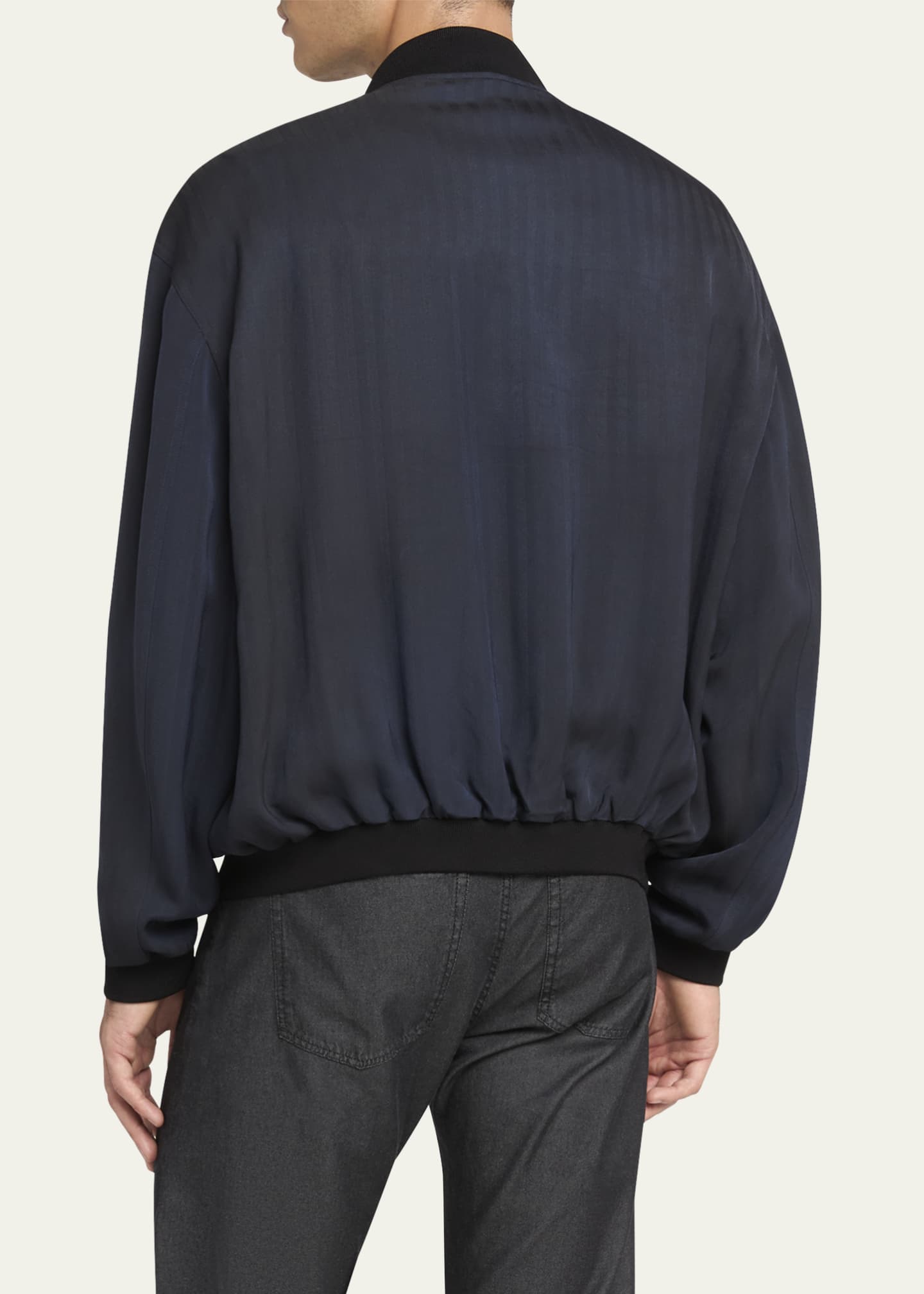 Giorgio Armani Men's Chevron Utility Bomber Jacket Image 3 of 5