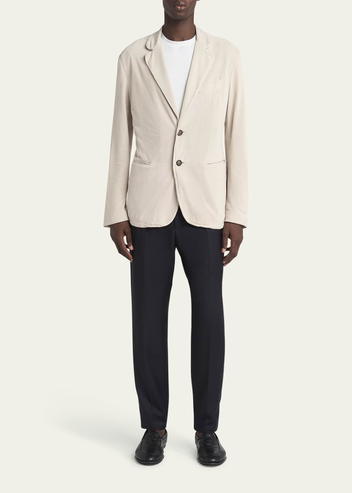 Giorgio Armani Men's Perforated Suede Sport Coat Image 2 of 5