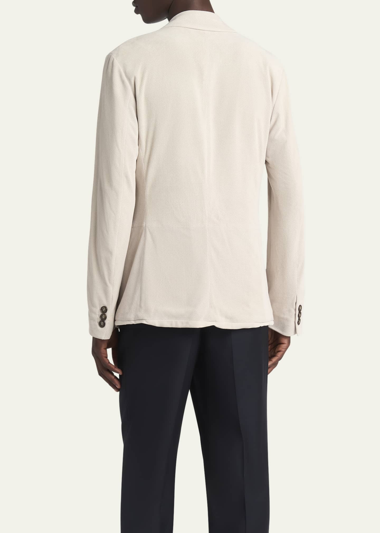Giorgio Armani Men's Perforated Suede Sport Coat Image 3 of 5