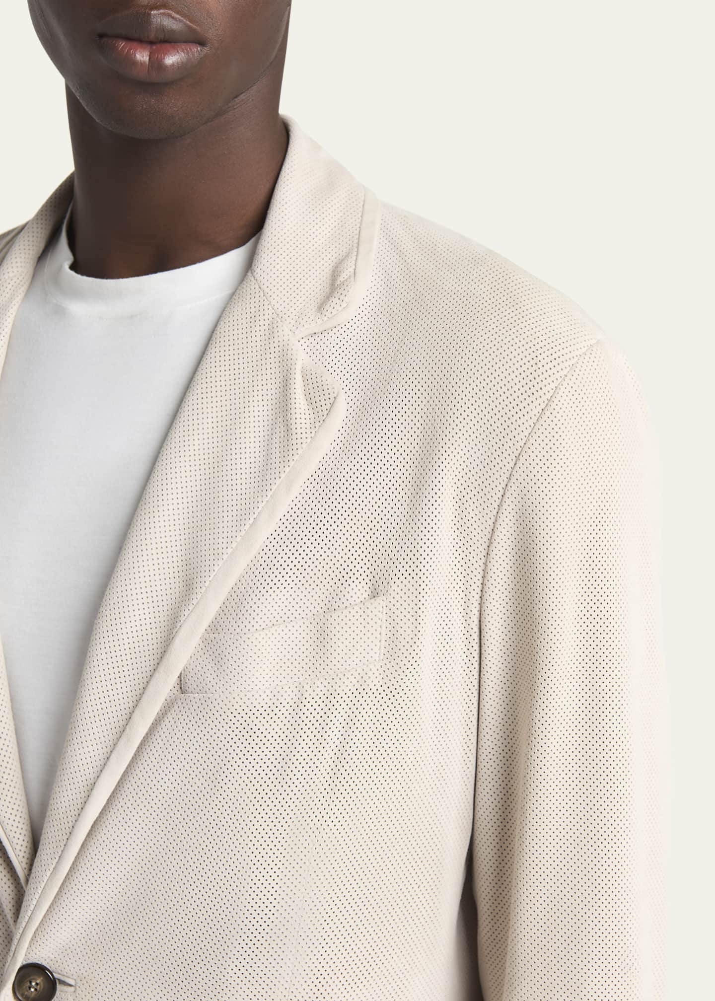 Giorgio Armani Men's Perforated Suede Sport Coat Image 5 of 5