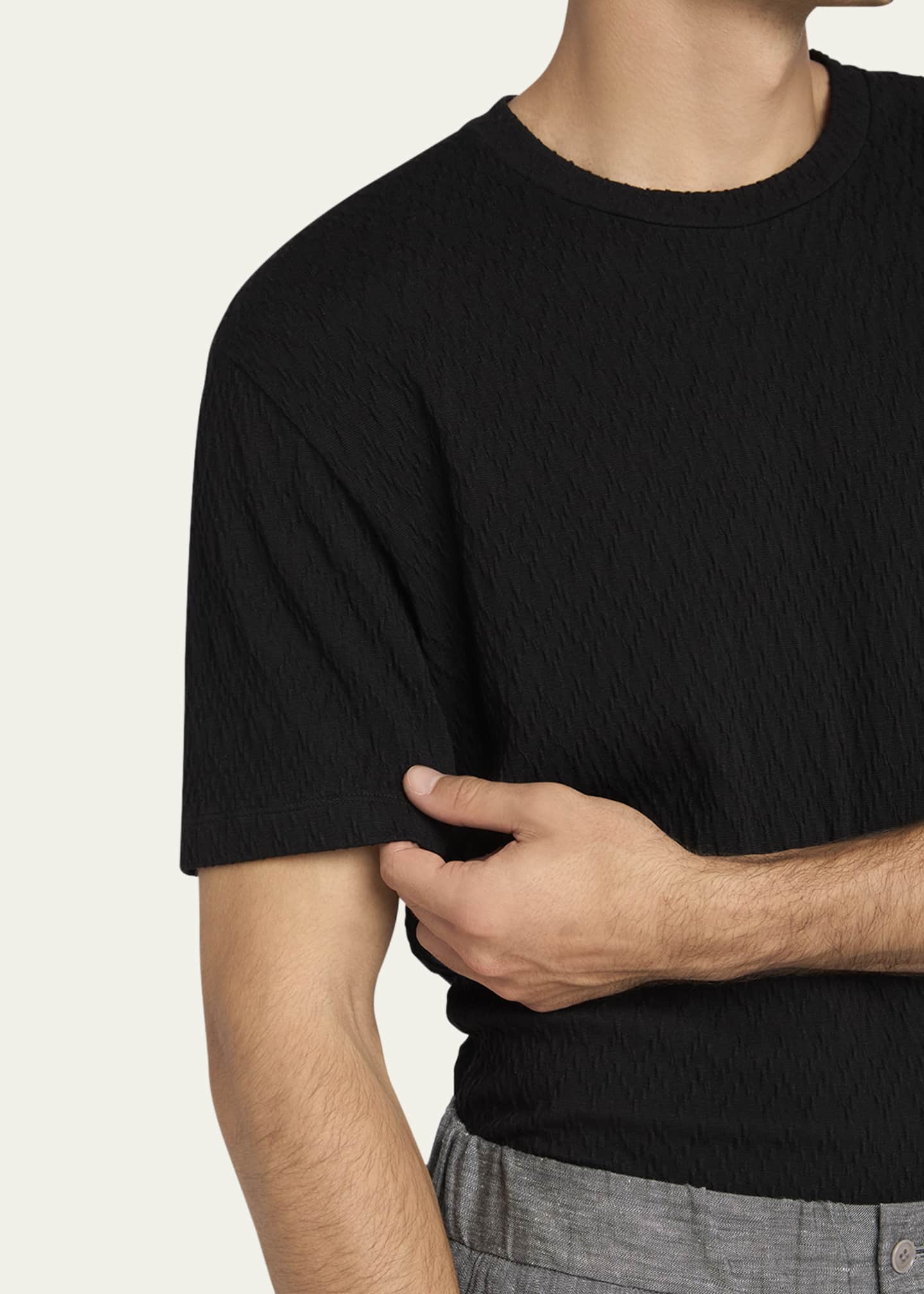 Giorgio Armani Men's Raised Chevron T-Shirt Image 5 of 5