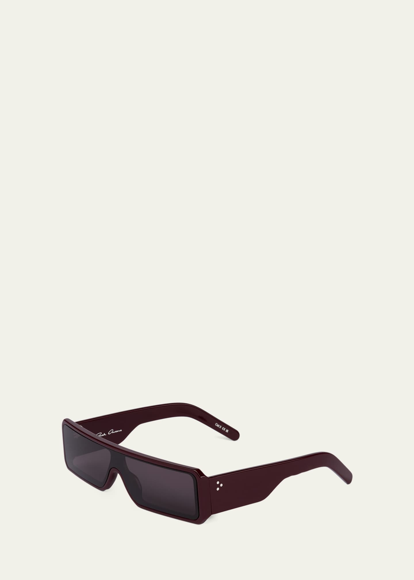 Rick Owens Men's Gethshades Rectangle Sunglasses Image 2 of 2