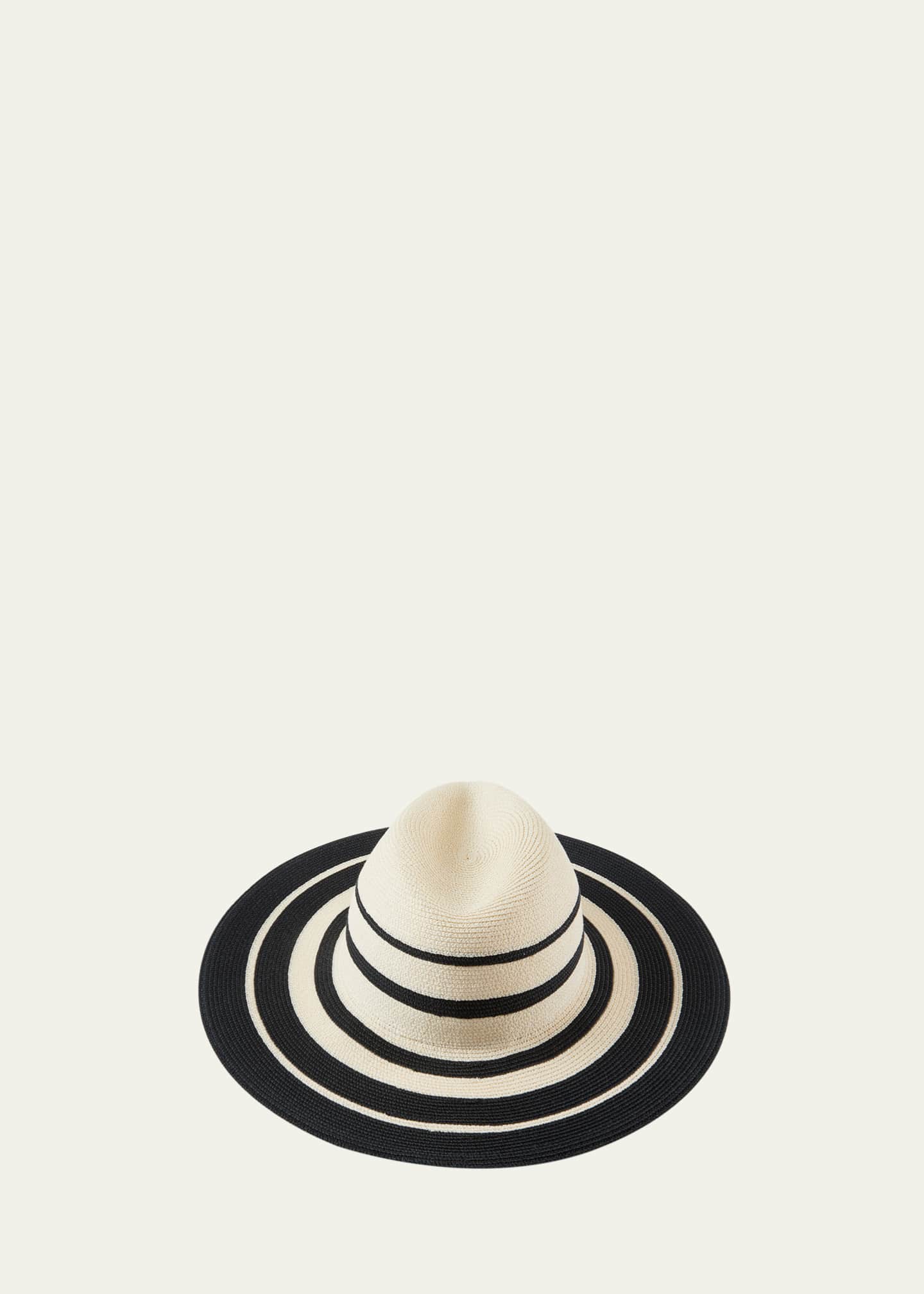 Eugenia Kim Emmanuelle Striped Straw Fedora Image 1 of 2