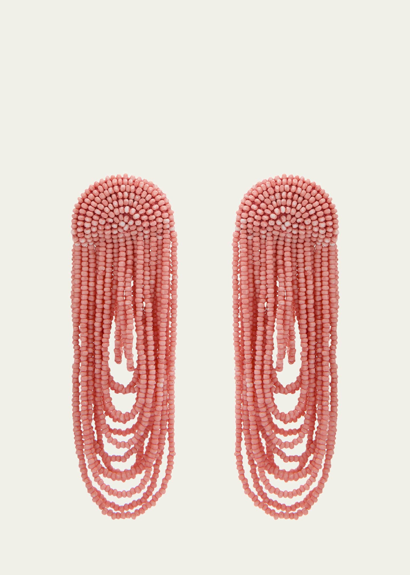 Beaded Double Curtain Earrings