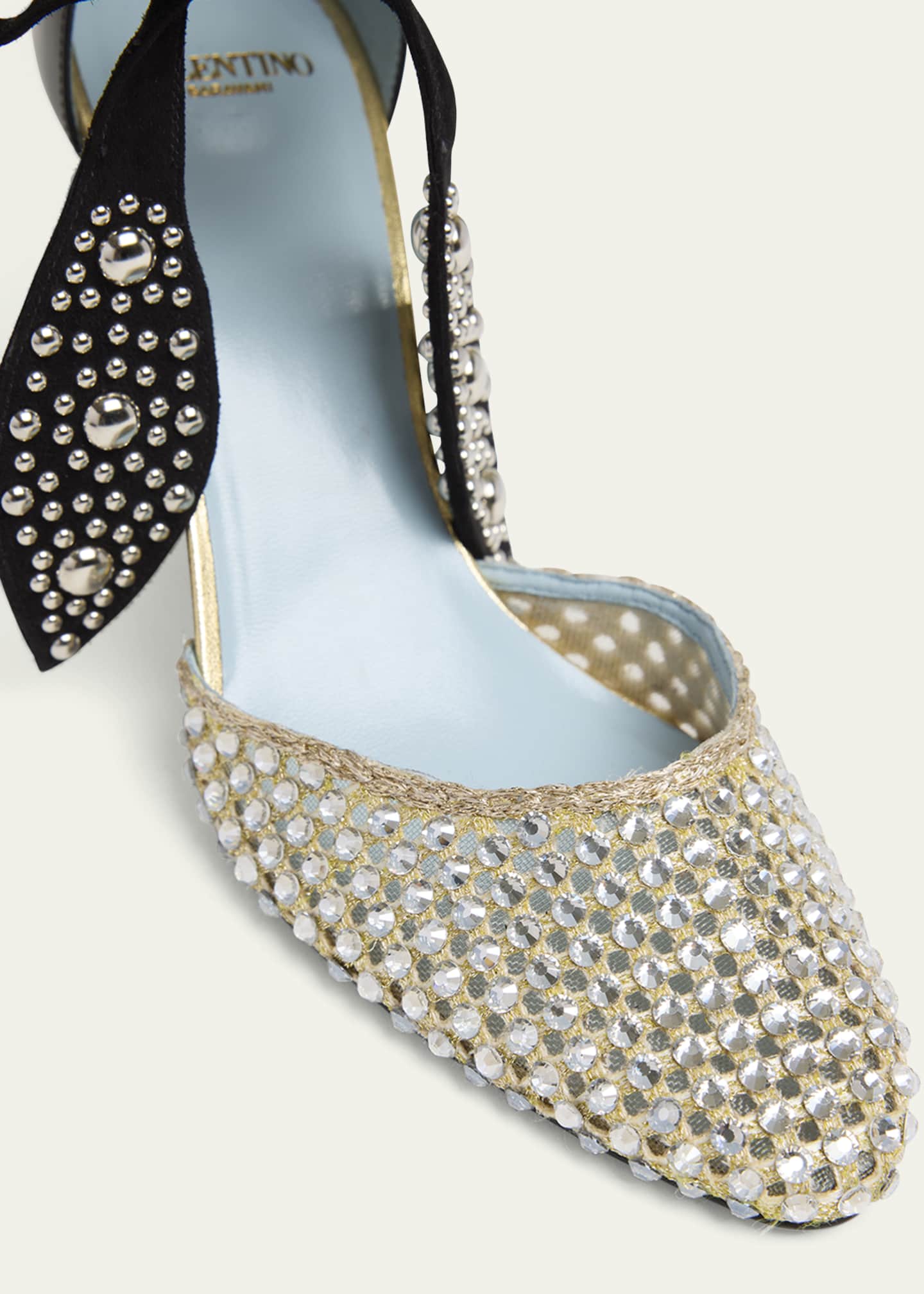 Valentino Garavani Crystal Foliage Mesh Pumps Image 5 of 6