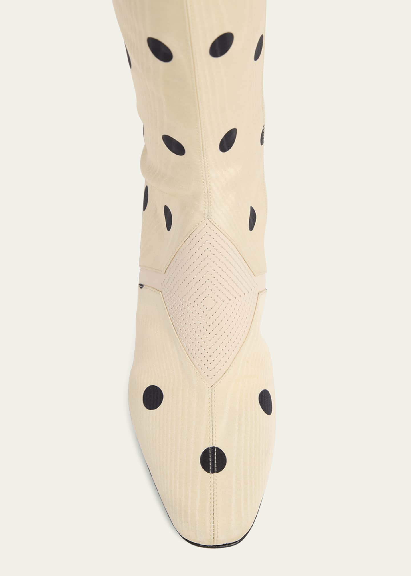 Valentino Garavani Equivoque Tall Polka Dot Boots Image 6 of 6