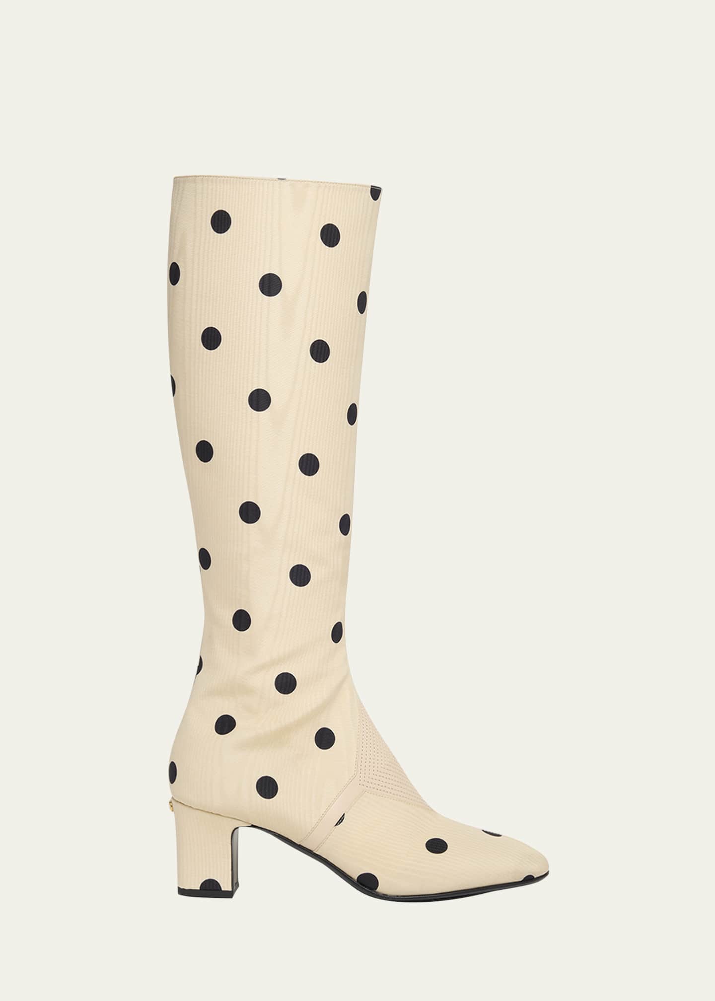Valentino Garavani Equivoque Tall Polka Dot Boots Image 1 of 6