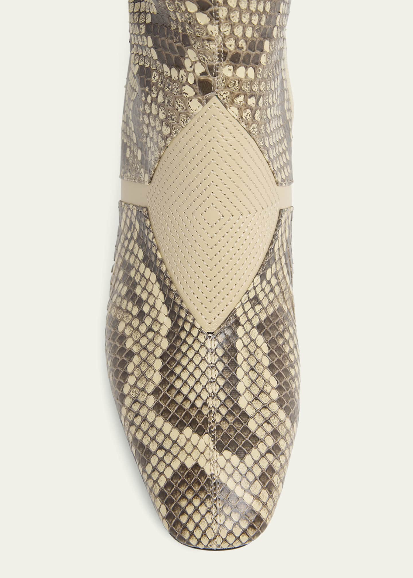 Valentino Garavani Equivoque Tall Snake-Embossed Boots Image 6 of 6