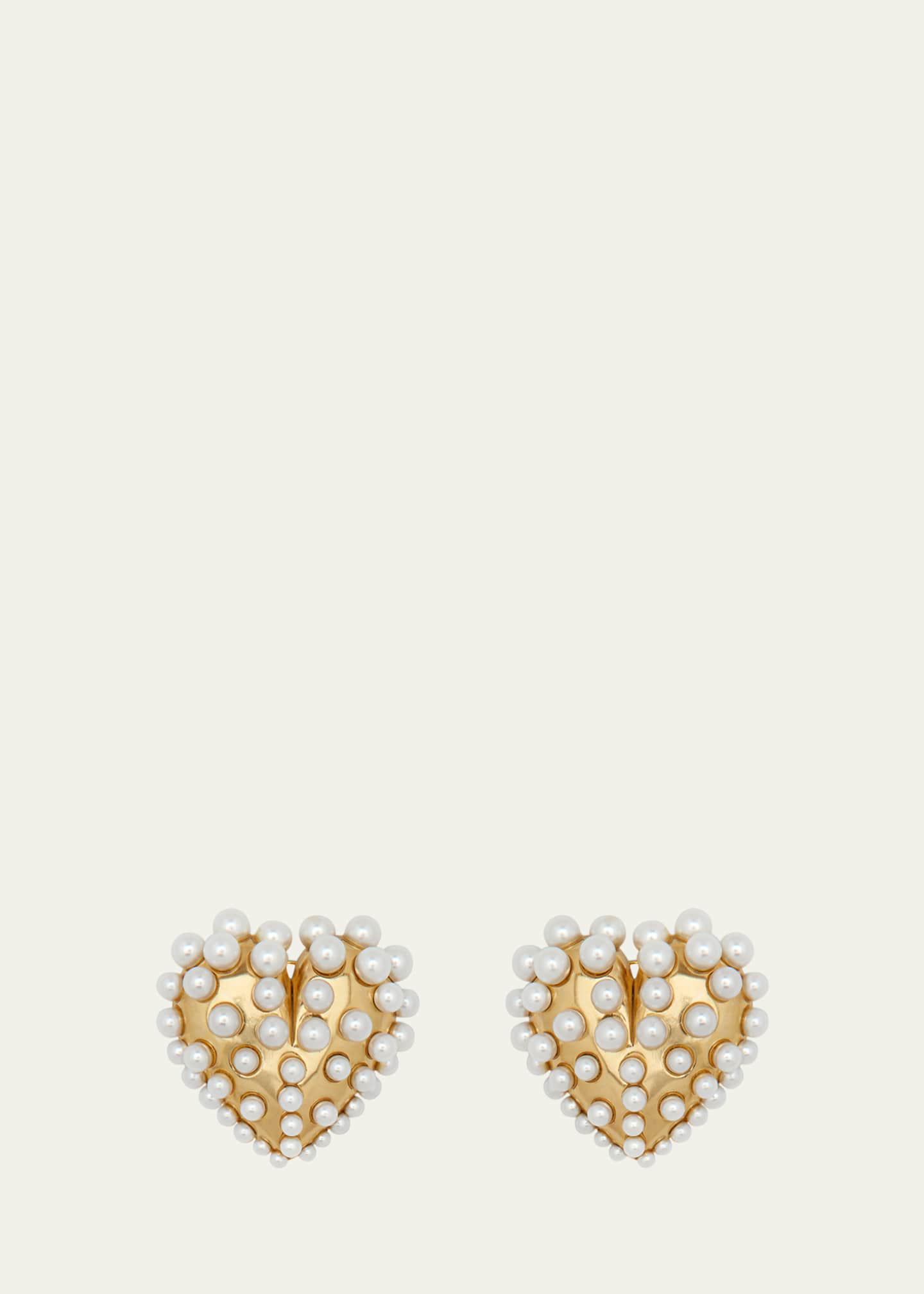 Oscar de la Renta Pearly-Set Stud Earrings