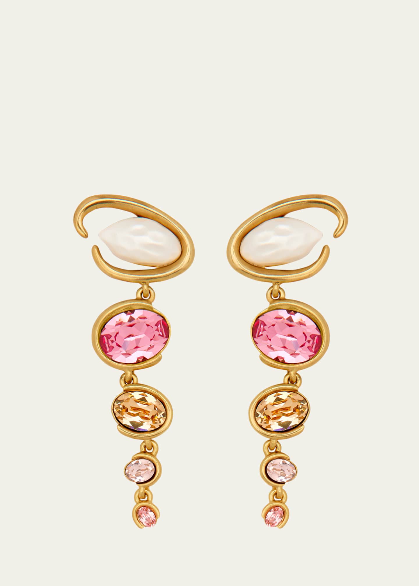 O-Shape Baroque Pearly Earrings
