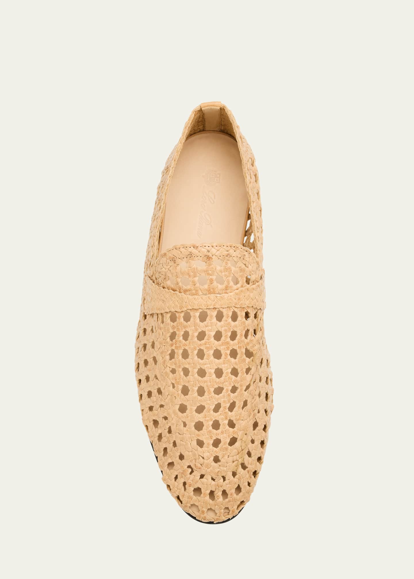 Loro Piana Woven Leather Slip-On Loafers Image 6 of 6