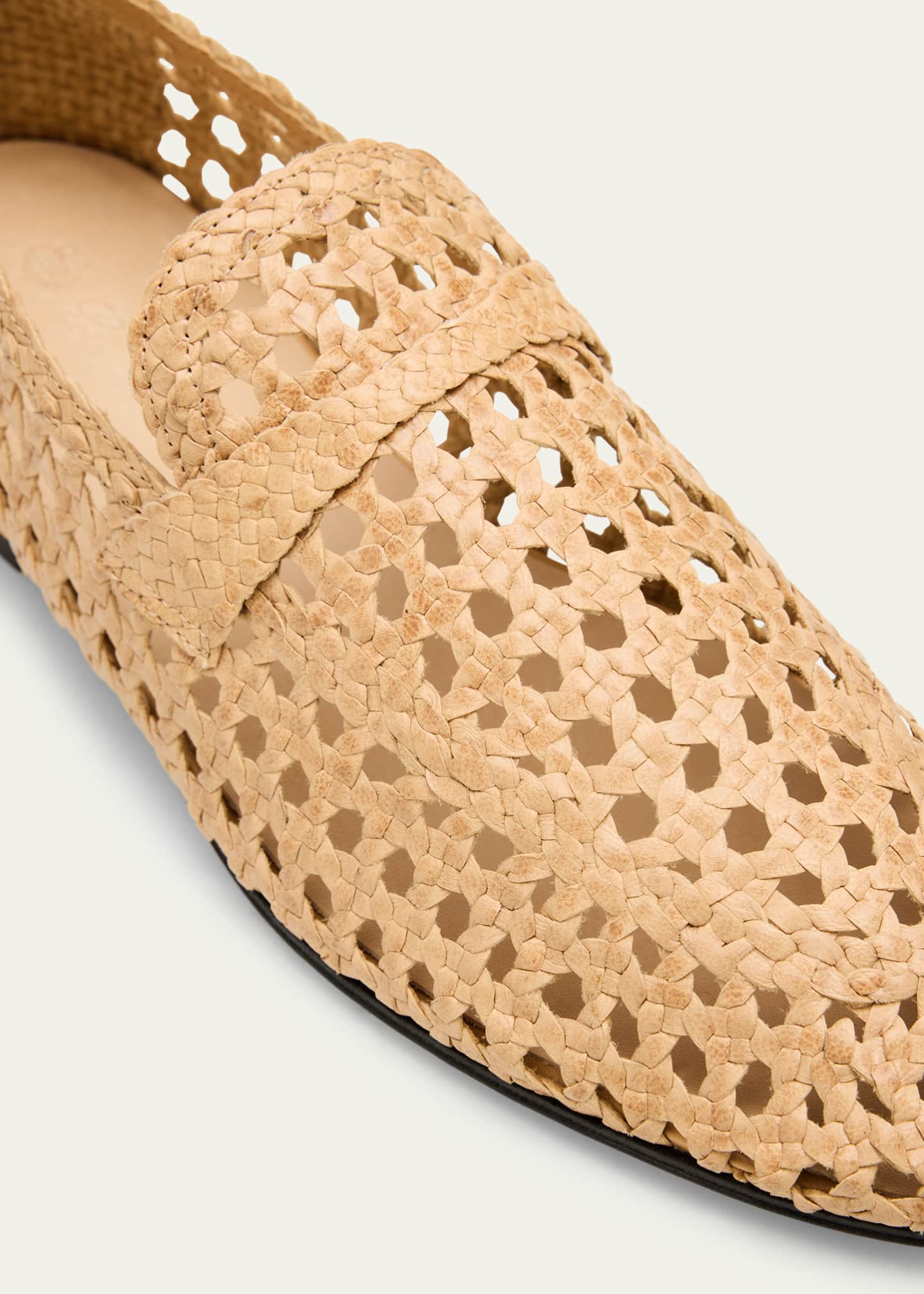 Loro Piana Woven Leather Slip-On Loafers Image 5 of 6