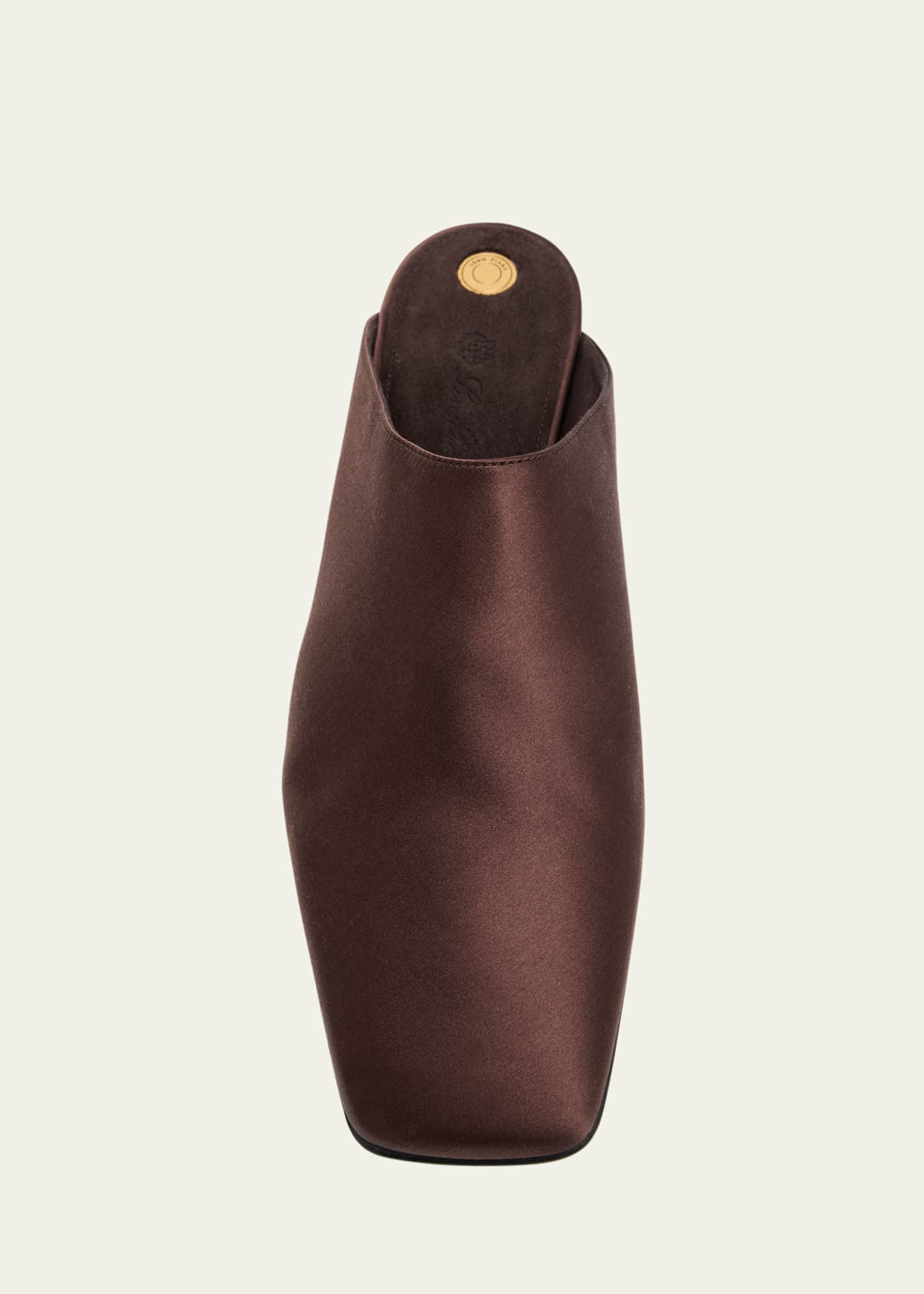 Loro Piana Alba Satin Ballerina Mules Image 4 of 4