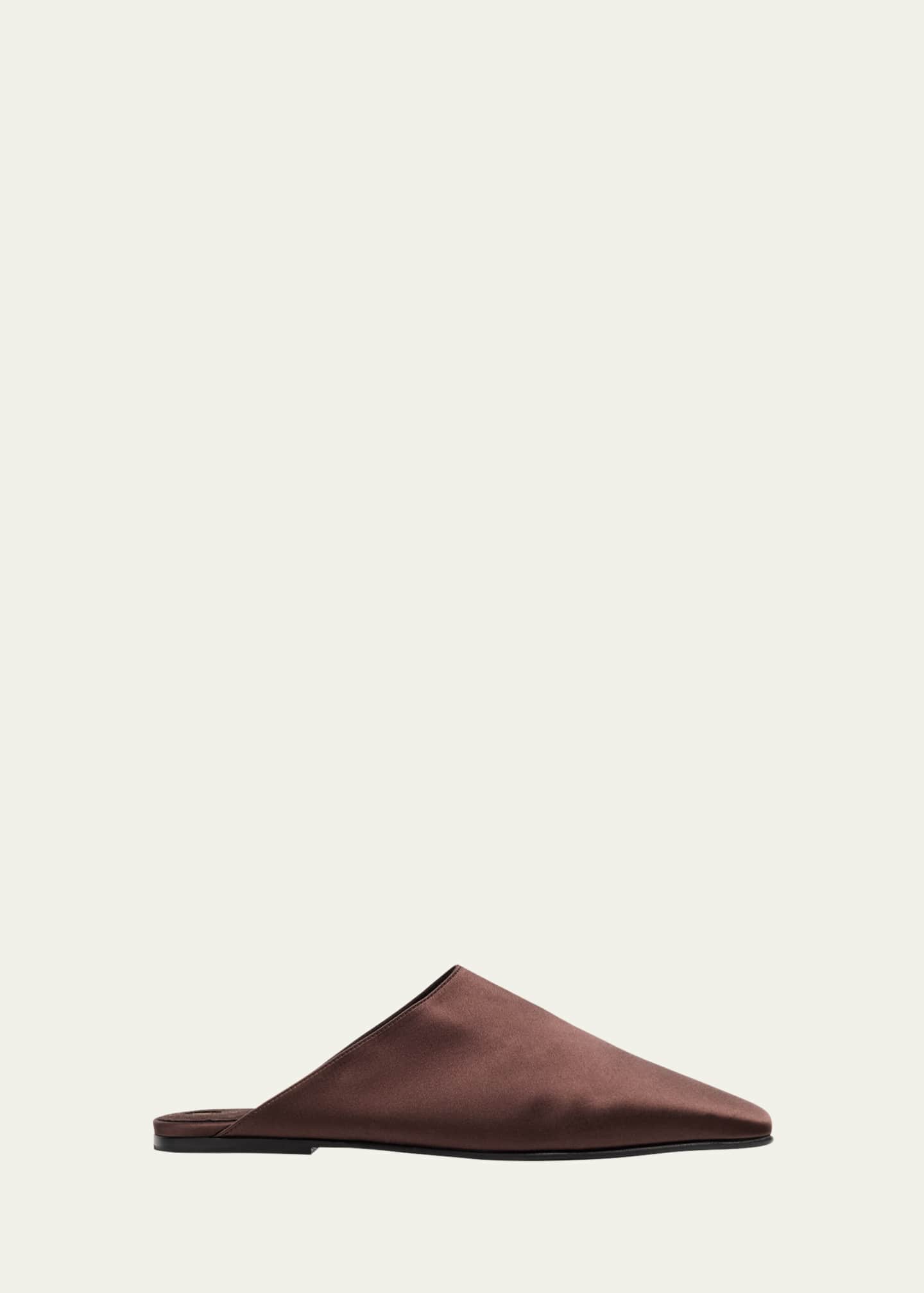 Loro Piana Alba Satin Ballerina Mules Image 1 of 4