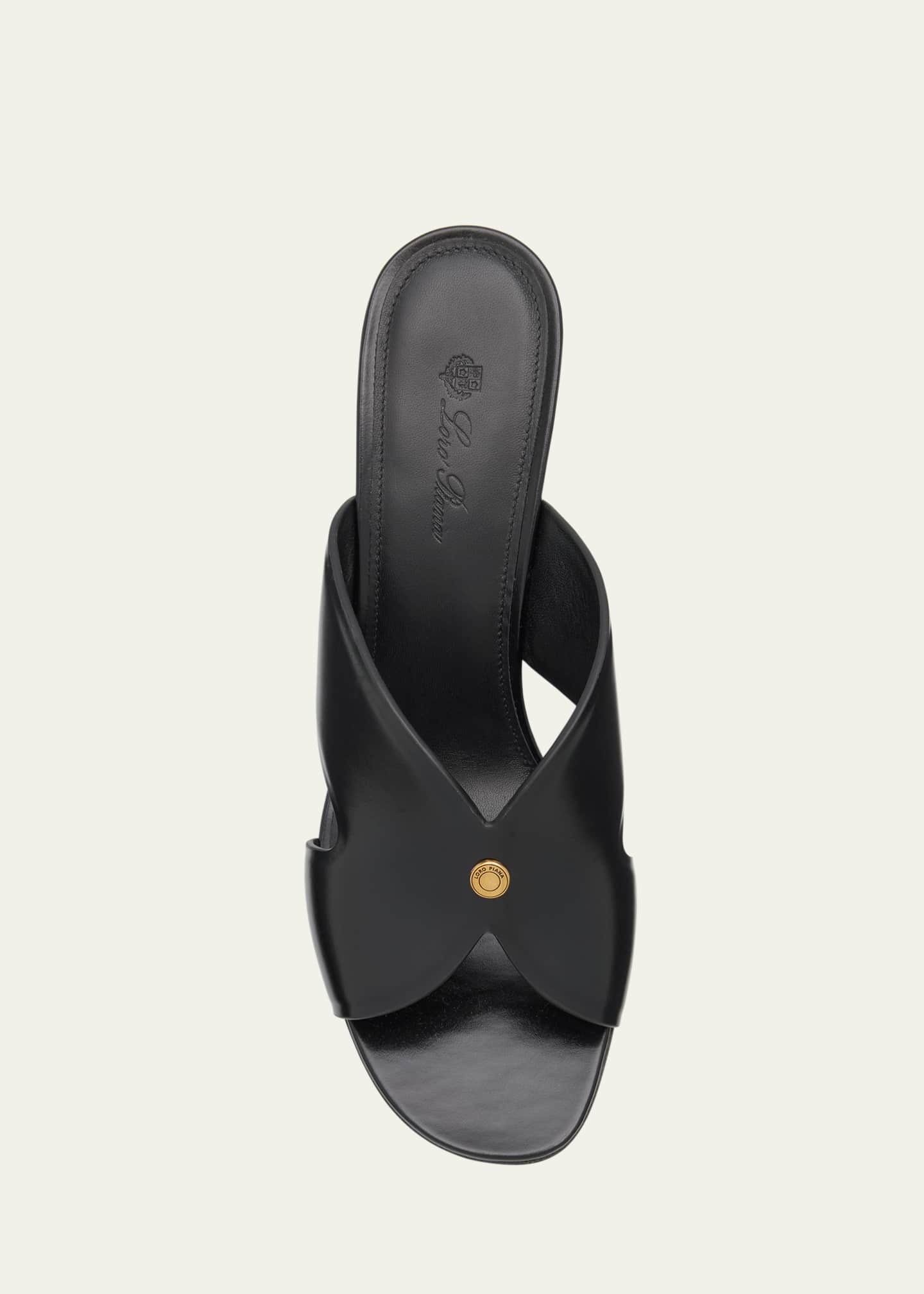 【関税&送料込】Loro Piana Vera Slide Sandals Loro Piana Vera Leather Slide Sandals - Bergdorf Goodman
