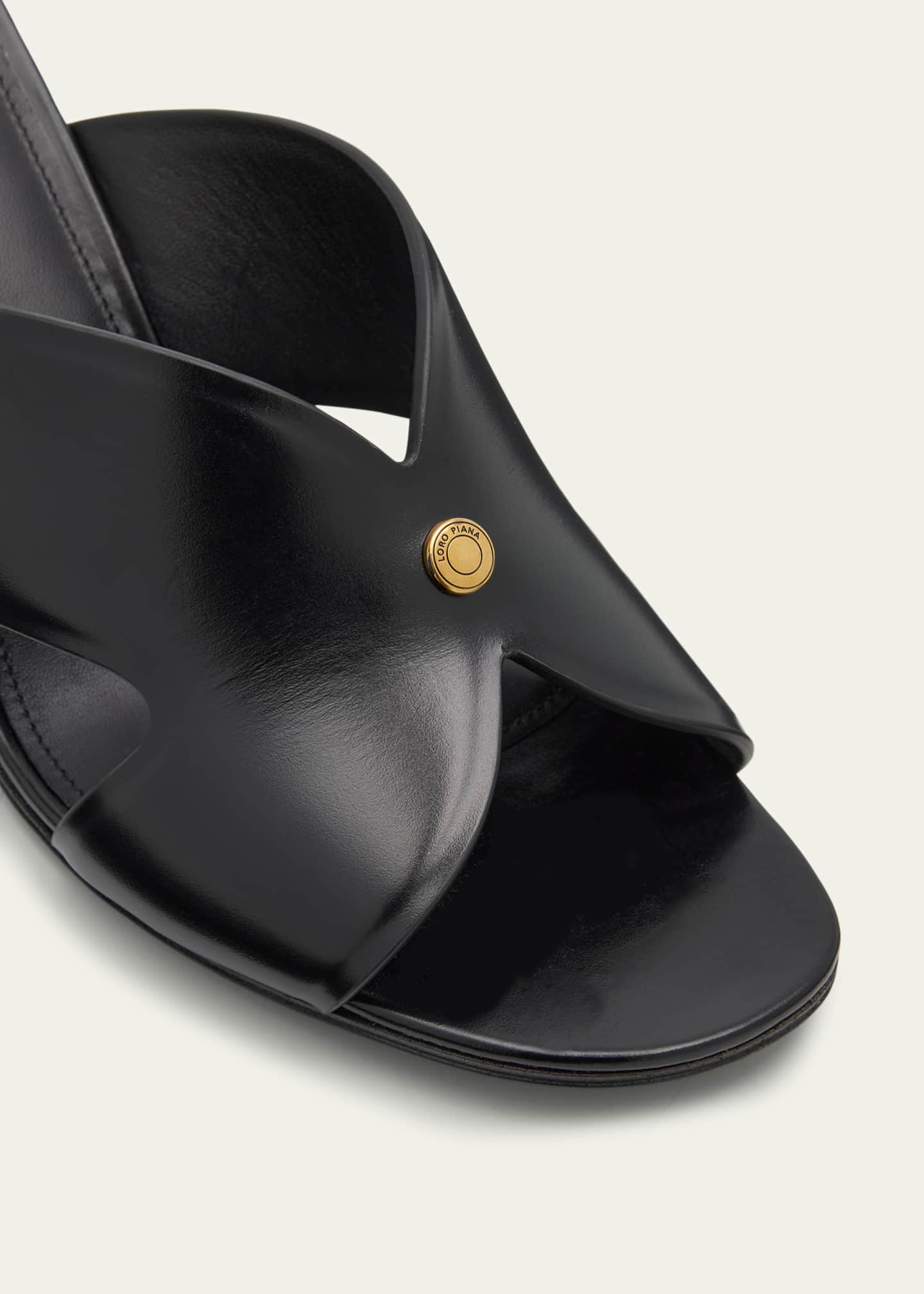 サンダル・ミュール Loro Piana Vera Slide Sandals Loro Piana Vera Leather Slide Sandals - Bergdorf Goodman