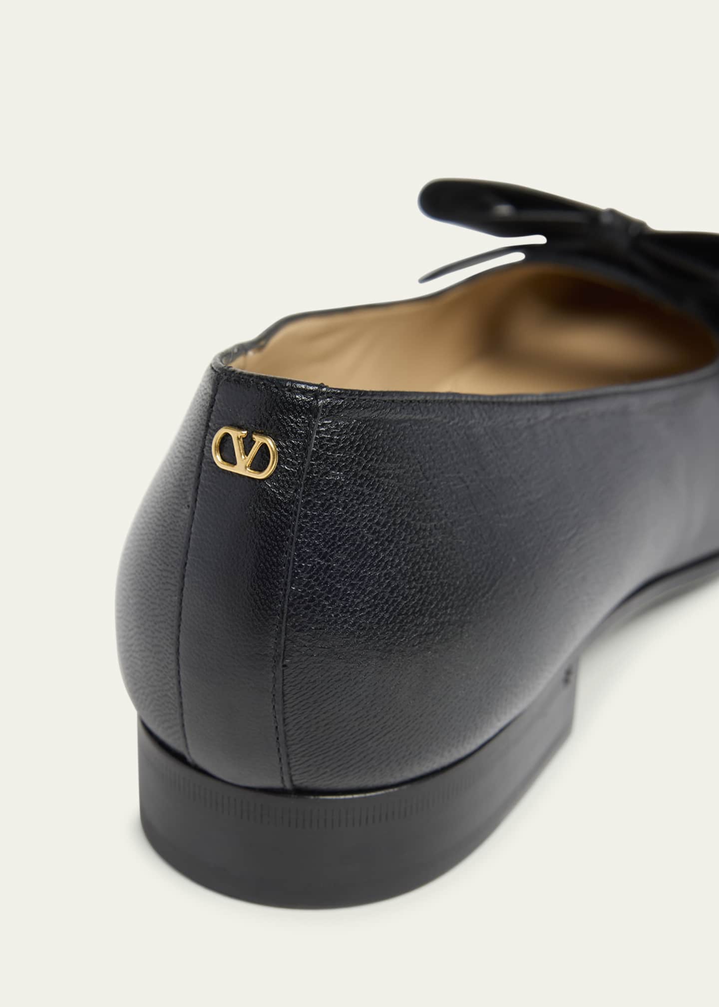 Valentino Garavani Men's Bowow Ballerina Leather Loafers Image 5 of 6