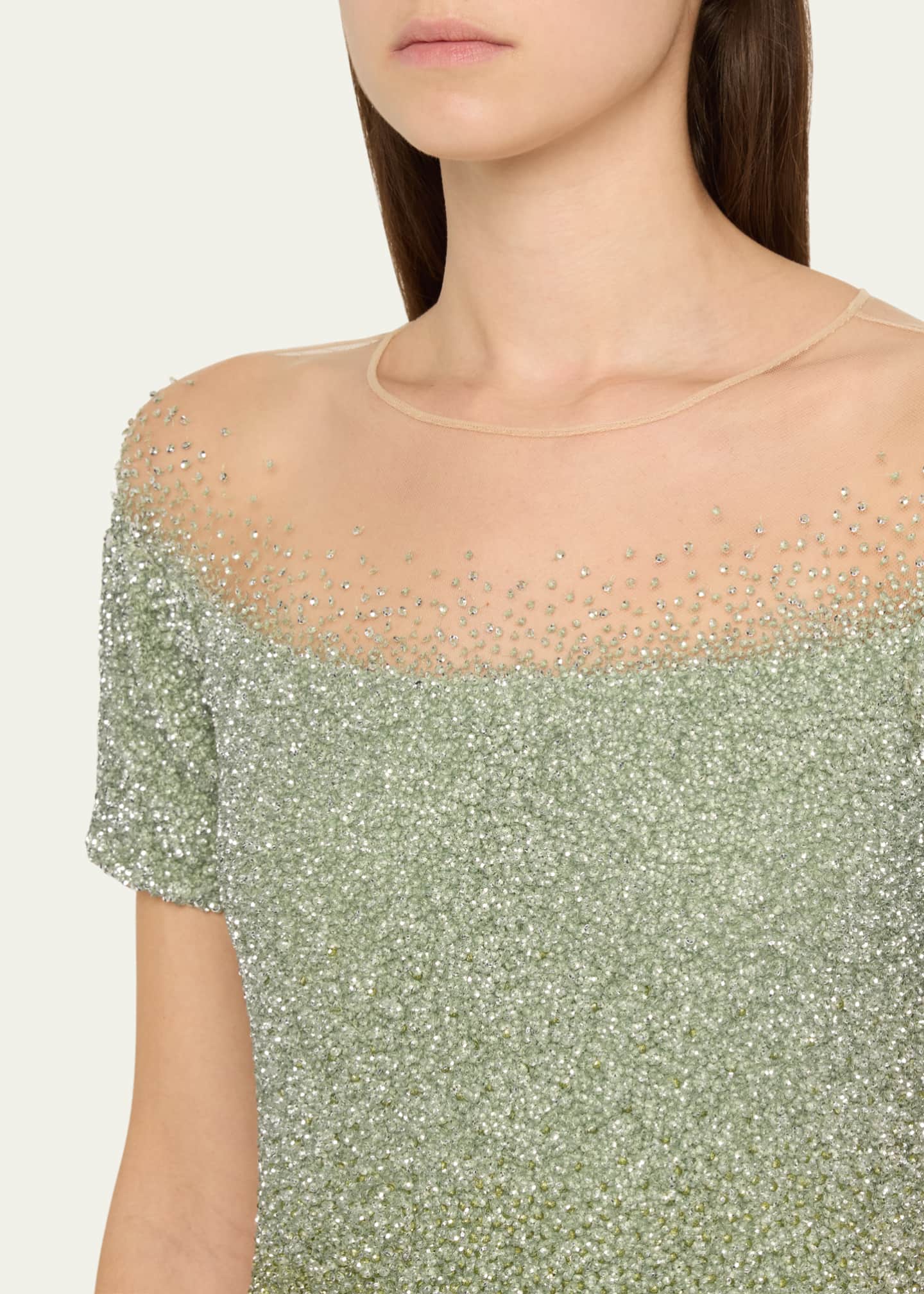 Pamella Roland Signature Sequined Ombre Gown Image 5 of 5