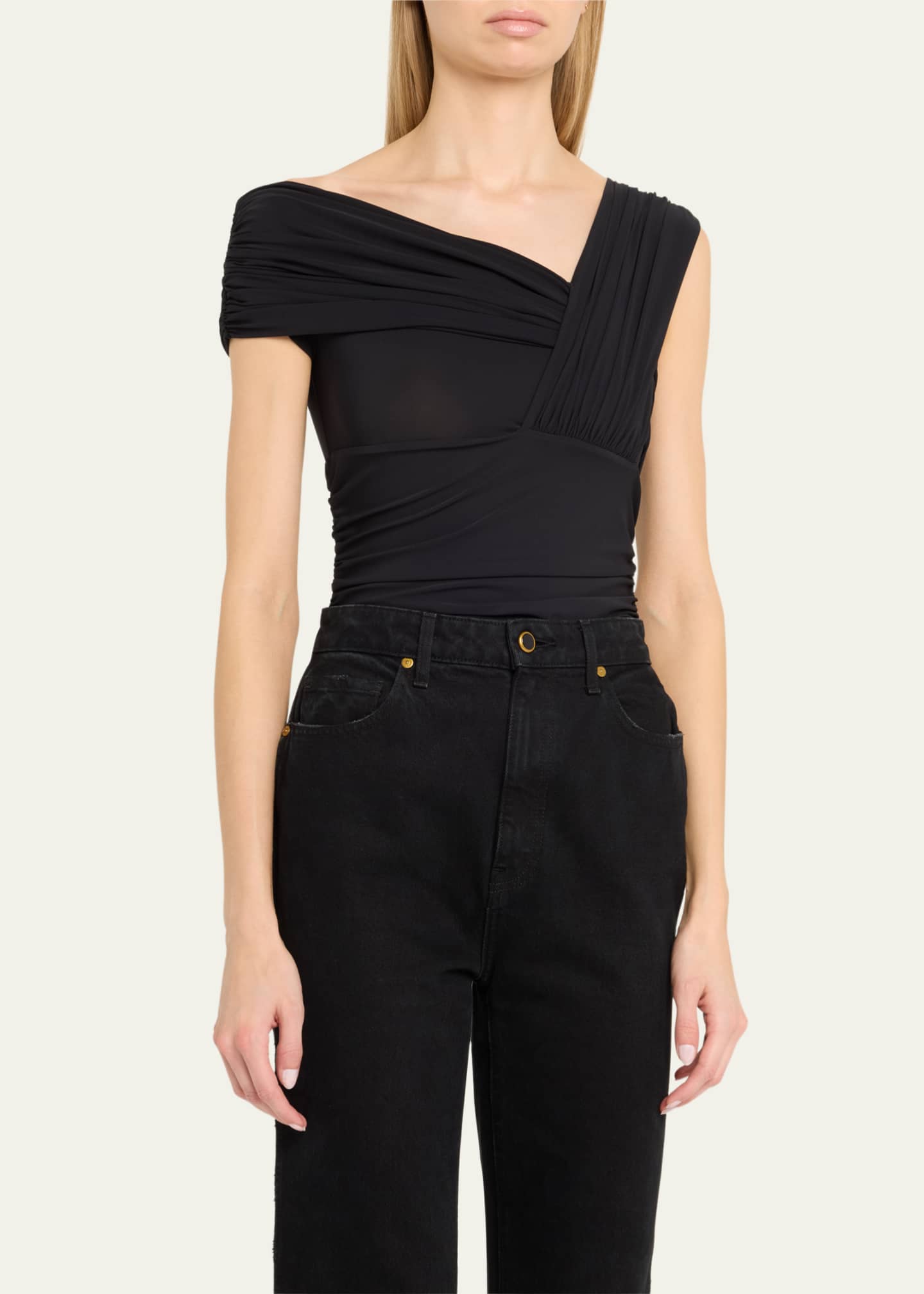 AGOLDE Etienne Draped Bodysuit Image 4 of 5