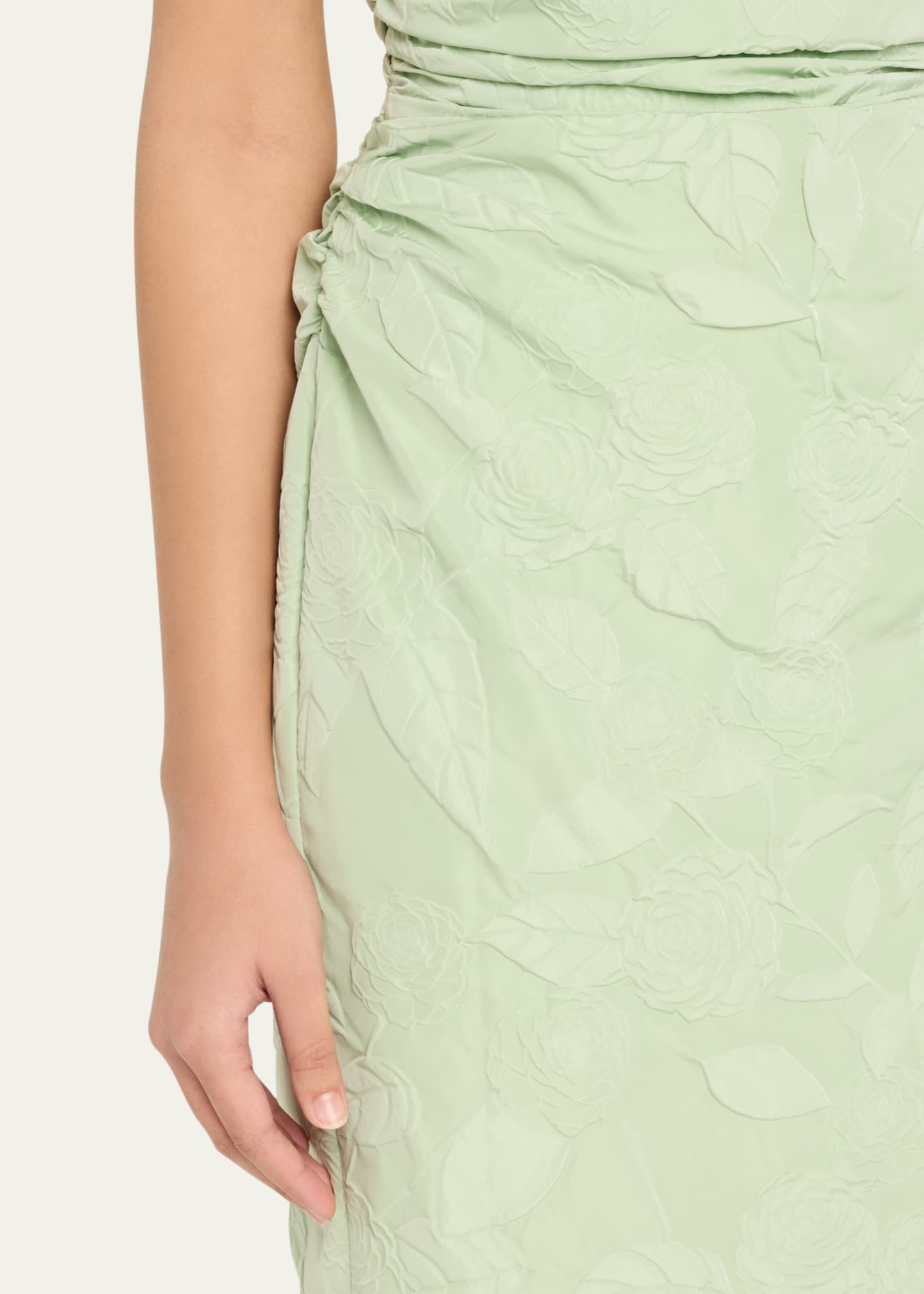 BERNADETTE Strapless Embossed Column Gown Image 5 of 5