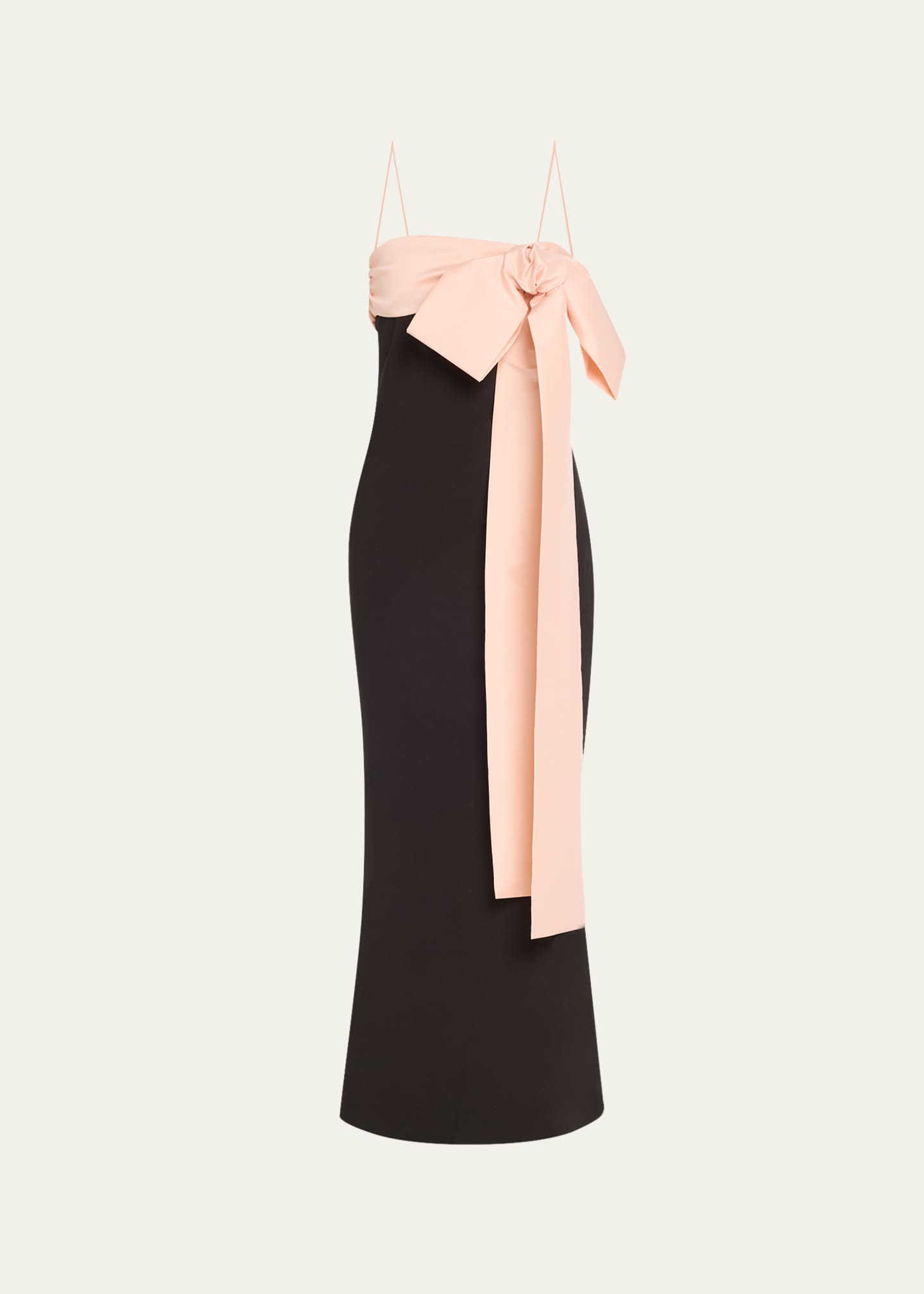 BERNADETTE Bow Strapless Colum Gown Image 1 of 5