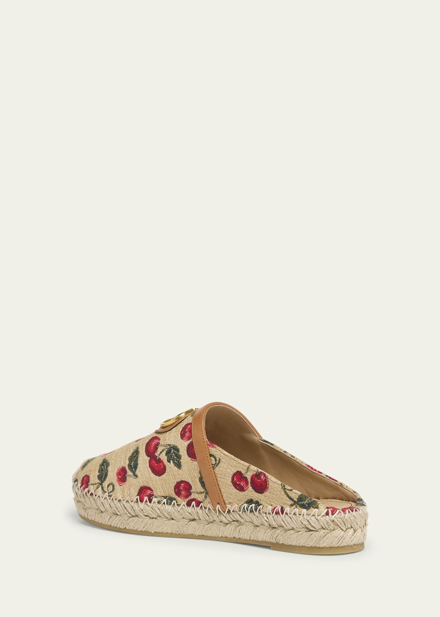 Valentino VLogo Cherry Espadrile Mules Image 2 of 4