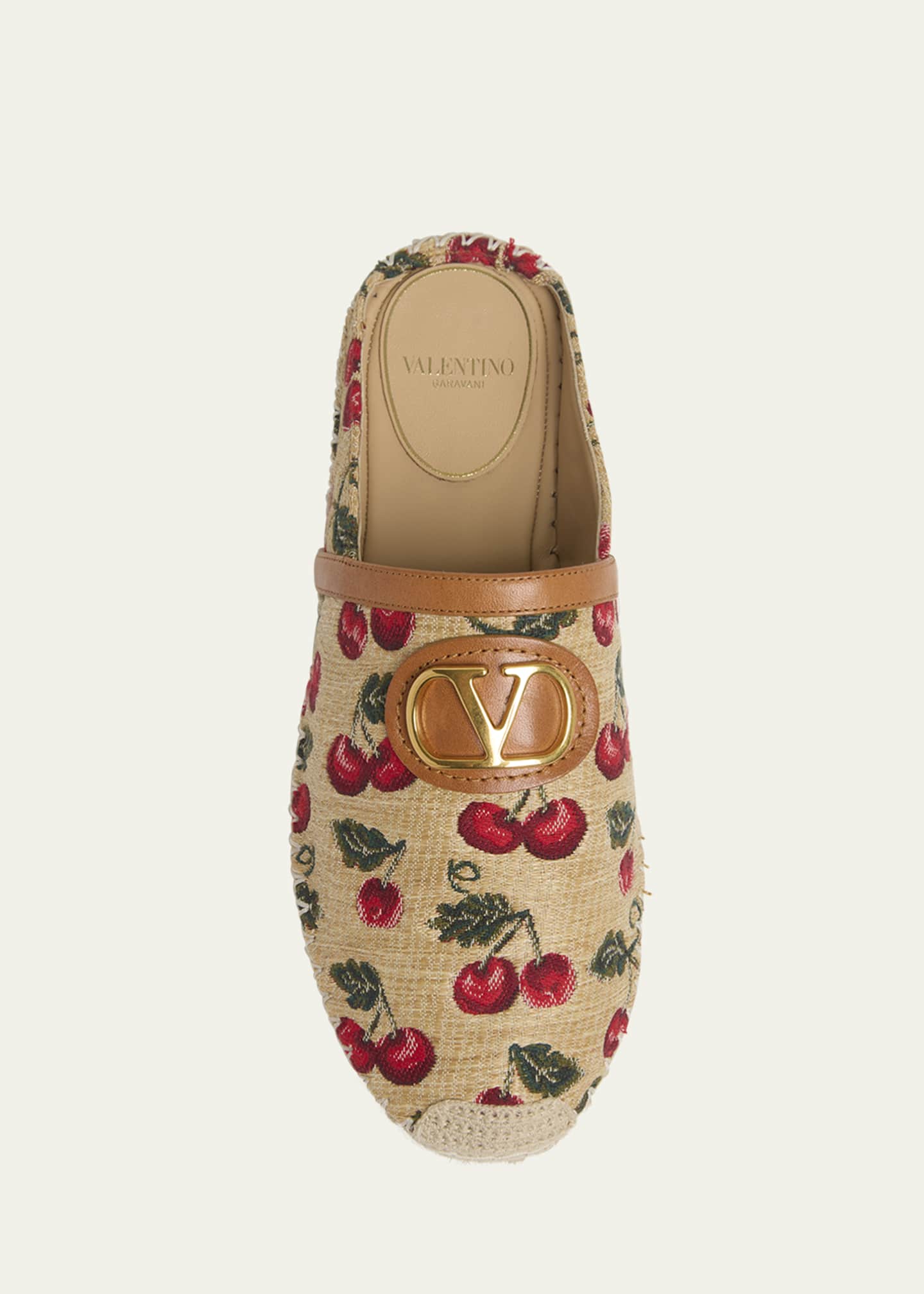 Valentino VLogo Cherry Espadrile Mules Image 4 of 4