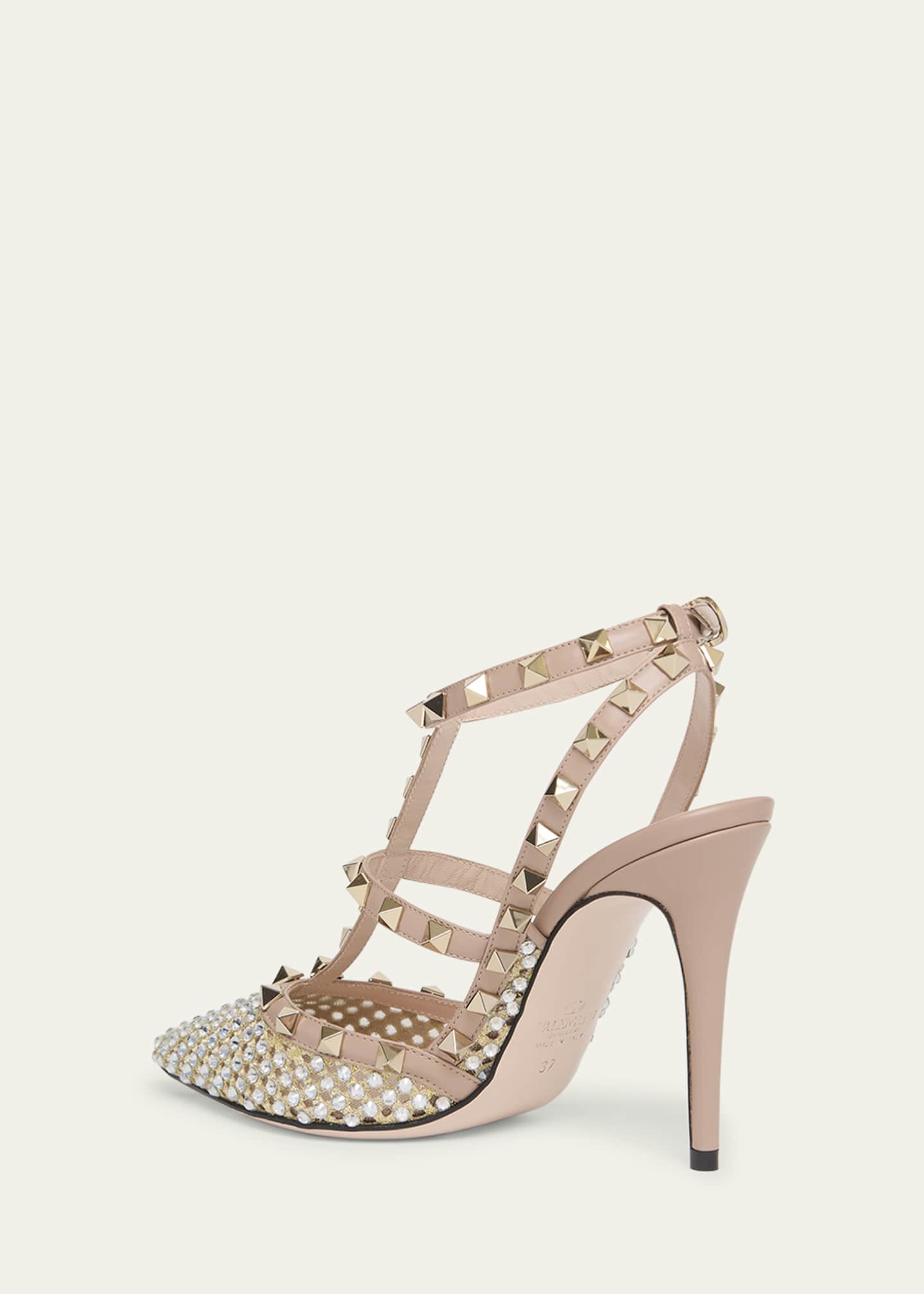 Valentino Rockstud Strass Caged Pumps Image 2 of 4