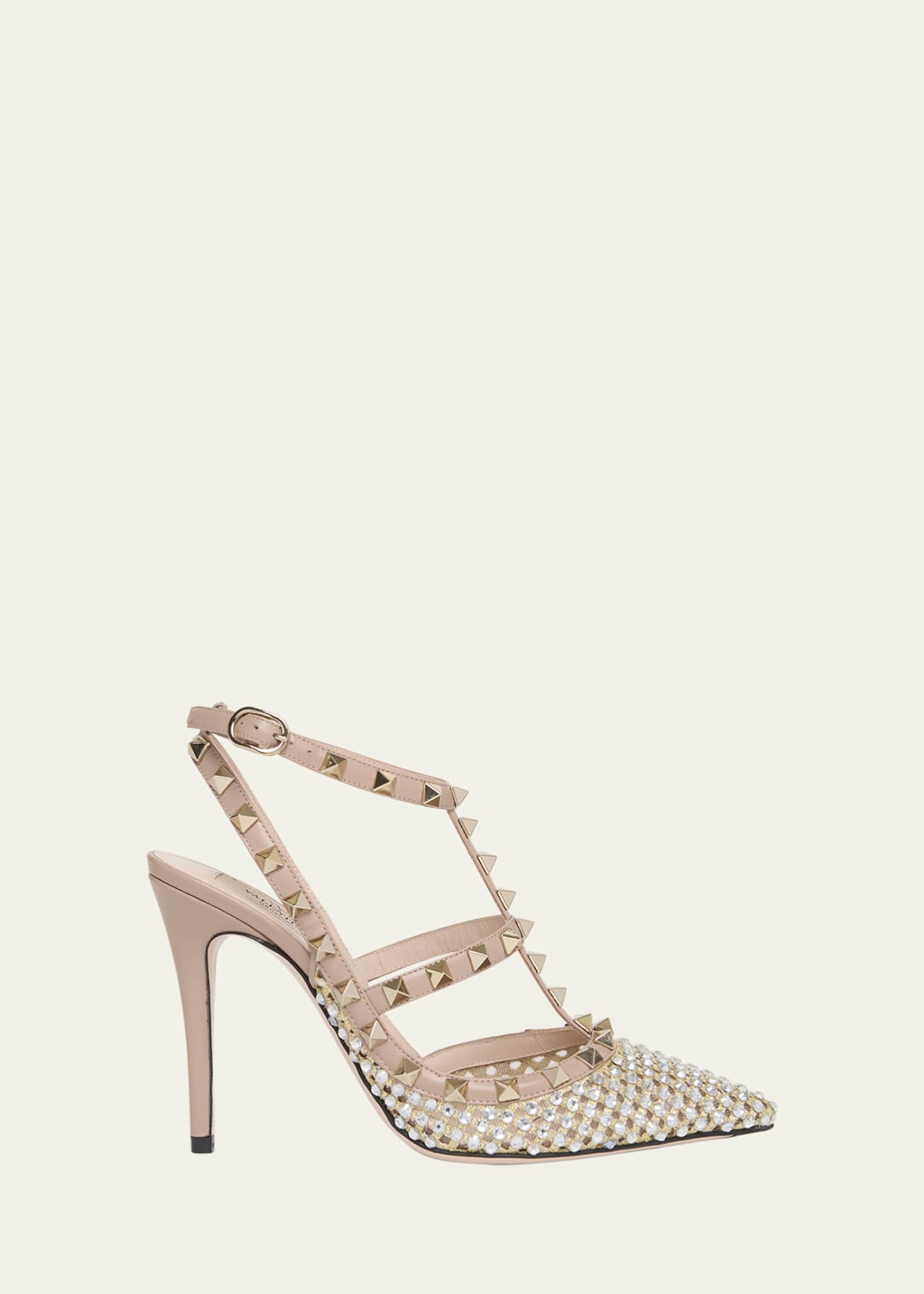 Valentino Rockstud Strass Caged Pumps Image 1 of 4